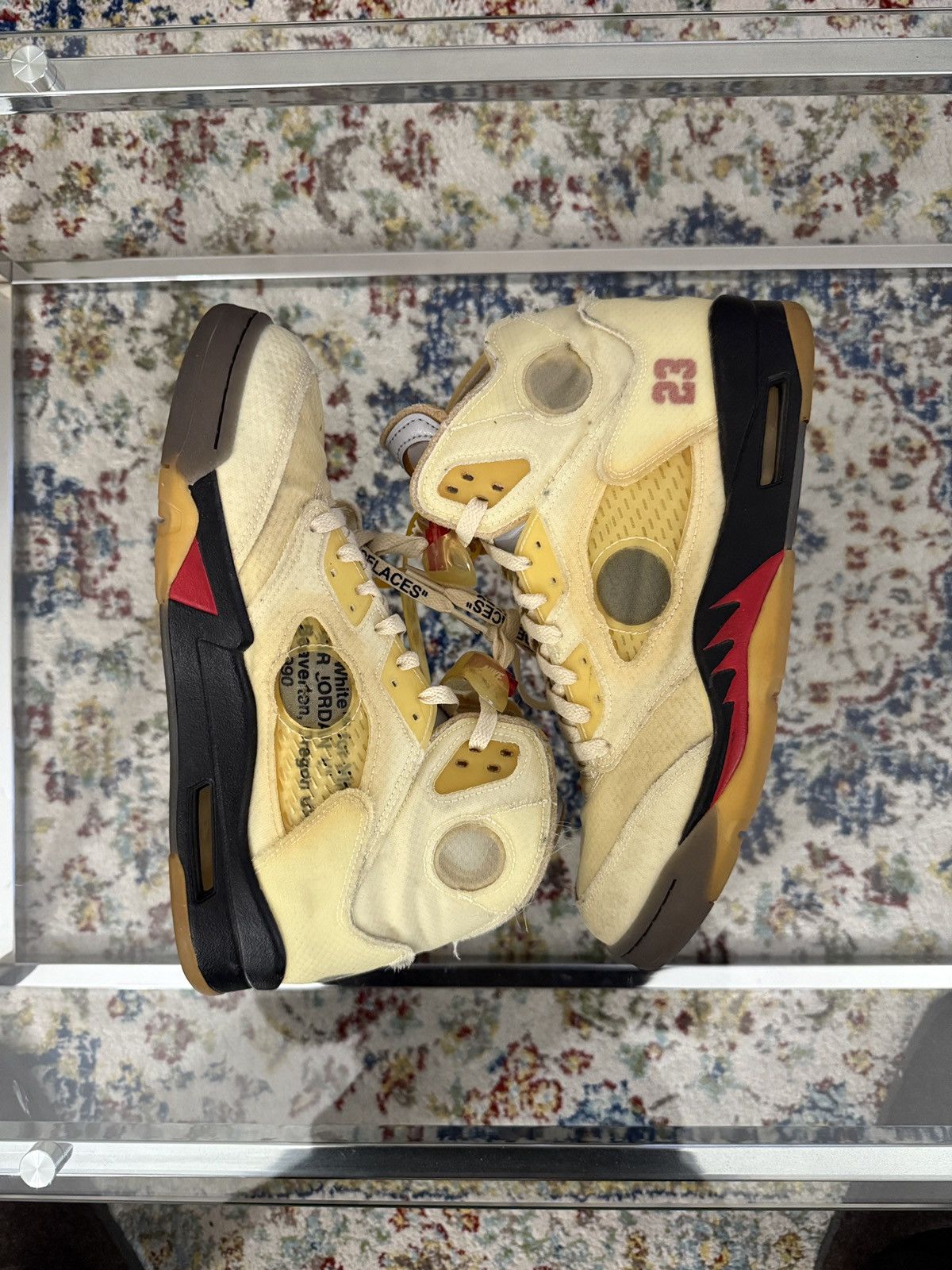 Nike × Off-White Nike x Off White Jordan 5 Sail Size US 10.5 / EU 43-44 - 2 Thumbnail