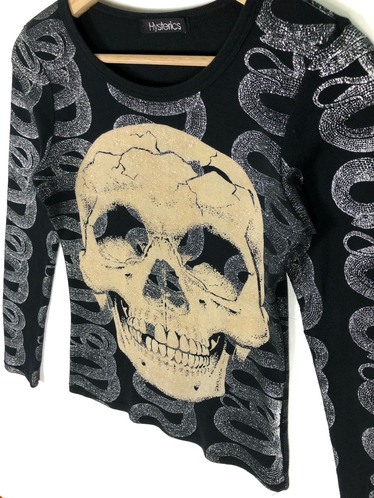Hysteric Glamour RARE🔥GRAIL HYSTERIC BLING BLING SNAKES BIG SKULL L/S Size XS / US 0-2 / IT 36-38 - 8 Thumbnail