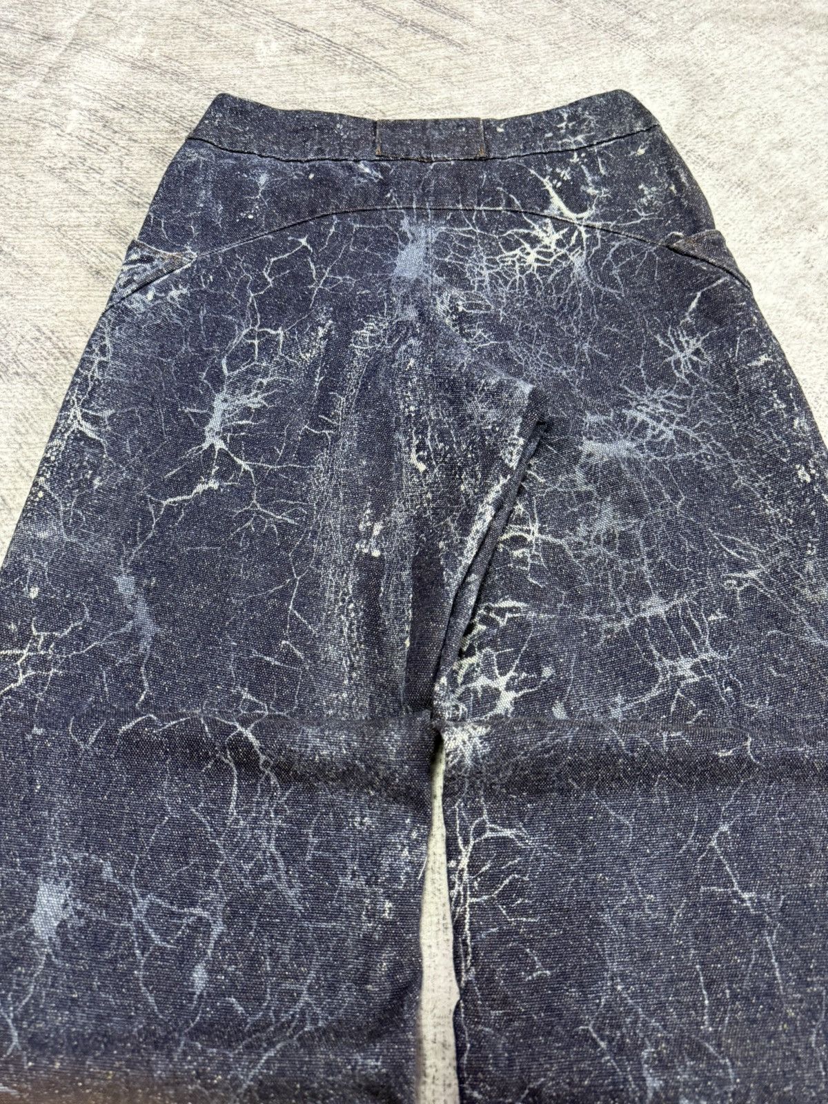 20471120 × Japanese Brand × Mizra Jeans Kyoto Alfons. Japan Crackle Lighting Wash Baggy Wide Jeans Size US 30 / EU 46 - 14 Thumbnail