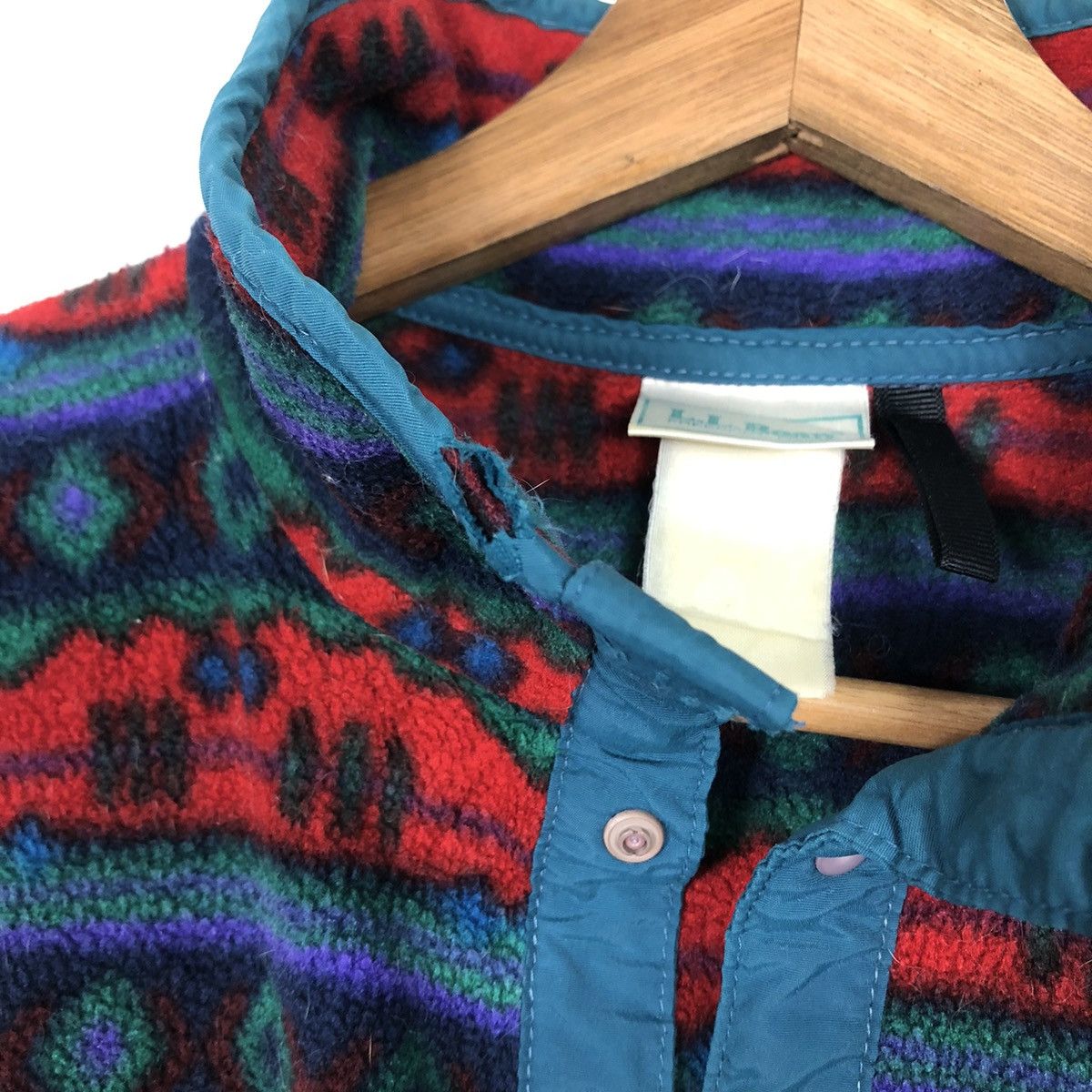 Japanese Brand 📌Vintage Fleece Jacket L.L.Bean Navajo Native Aztec Design Size US M / EU 48-50 / 2 - 19 Thumbnail