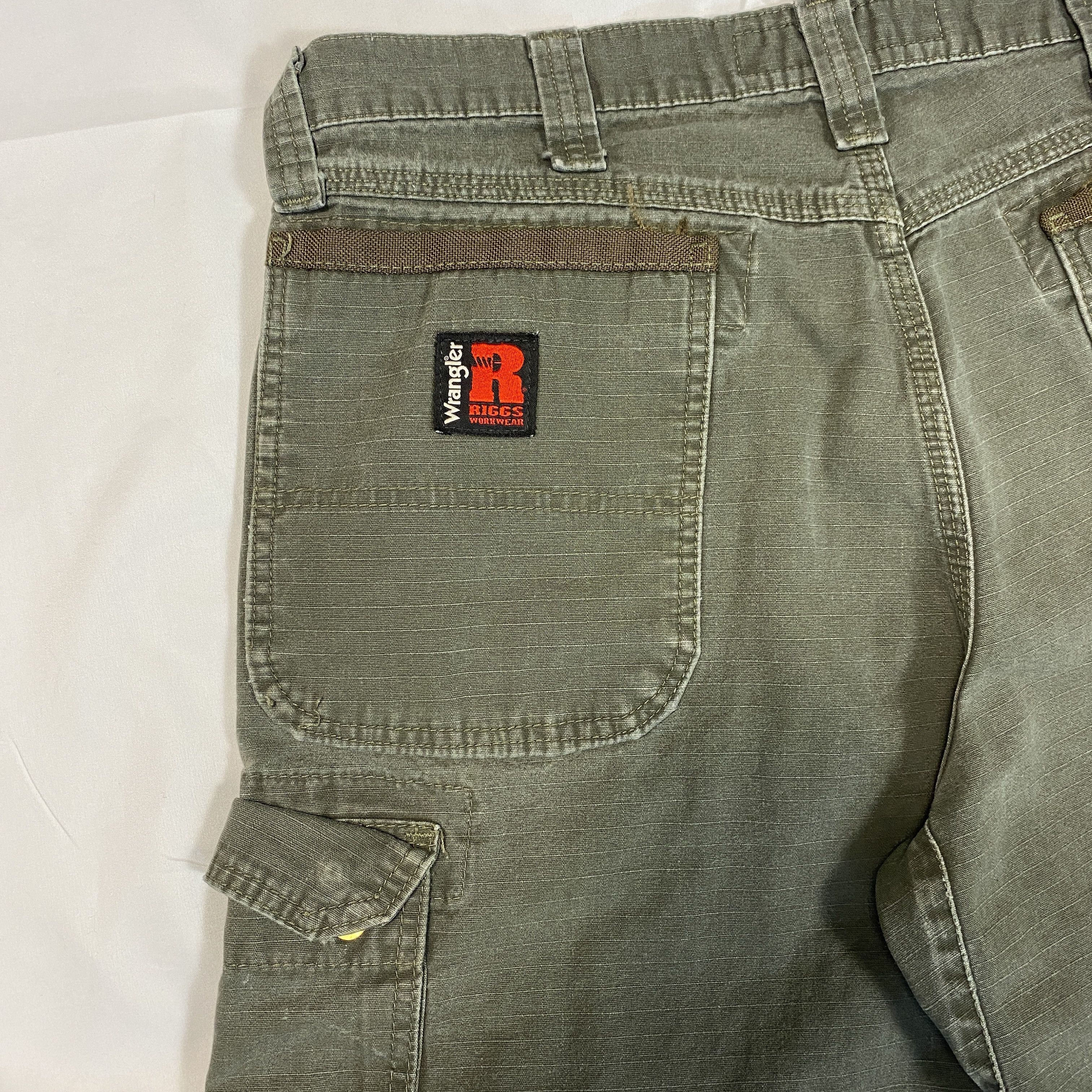 Wrangler Wrangler Riggs Workwear Carpenter Cargo Green Pants 34x30 Size US 34 / EU 50 - 3 Thumbnail