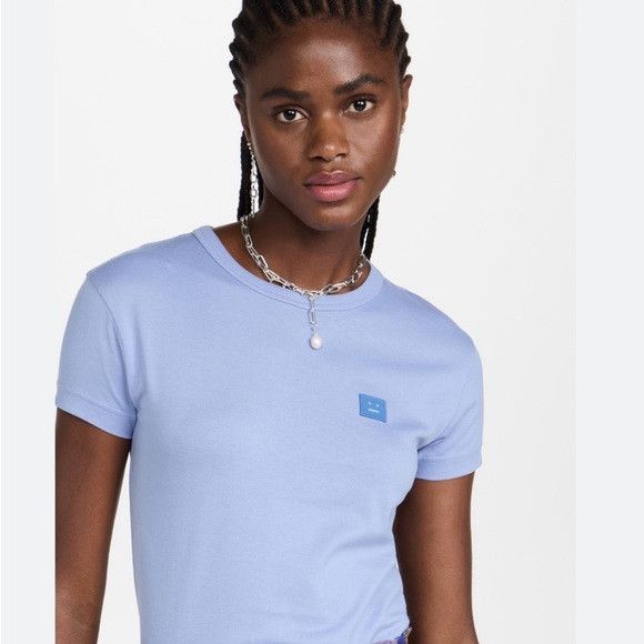 Acne Studios Acne Pastel Blue Crewneck Logo Tee M Size M / US 6-8 / IT 42-44 - 10 Thumbnail