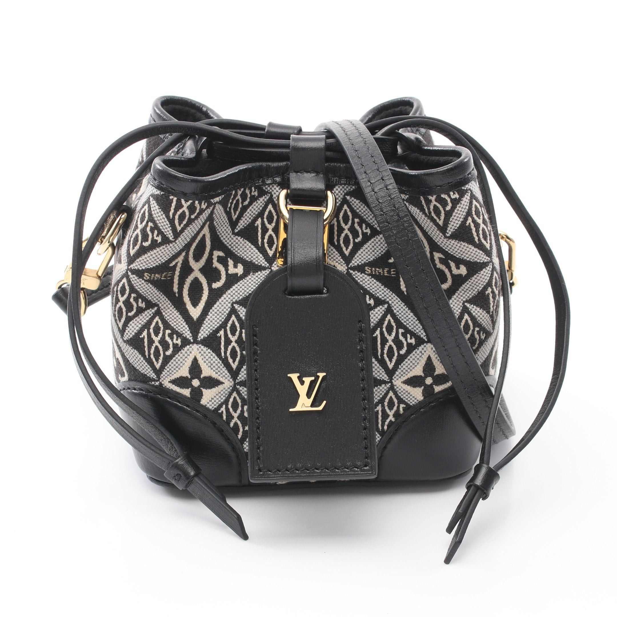 Louis Vuitton Louis Vuitton Noe Perth Monogram Jacquard Since1854 Shoulder Bag Canvas Leather Black Ivory Light Gray Size ONE SIZE - 1 Thumbnail