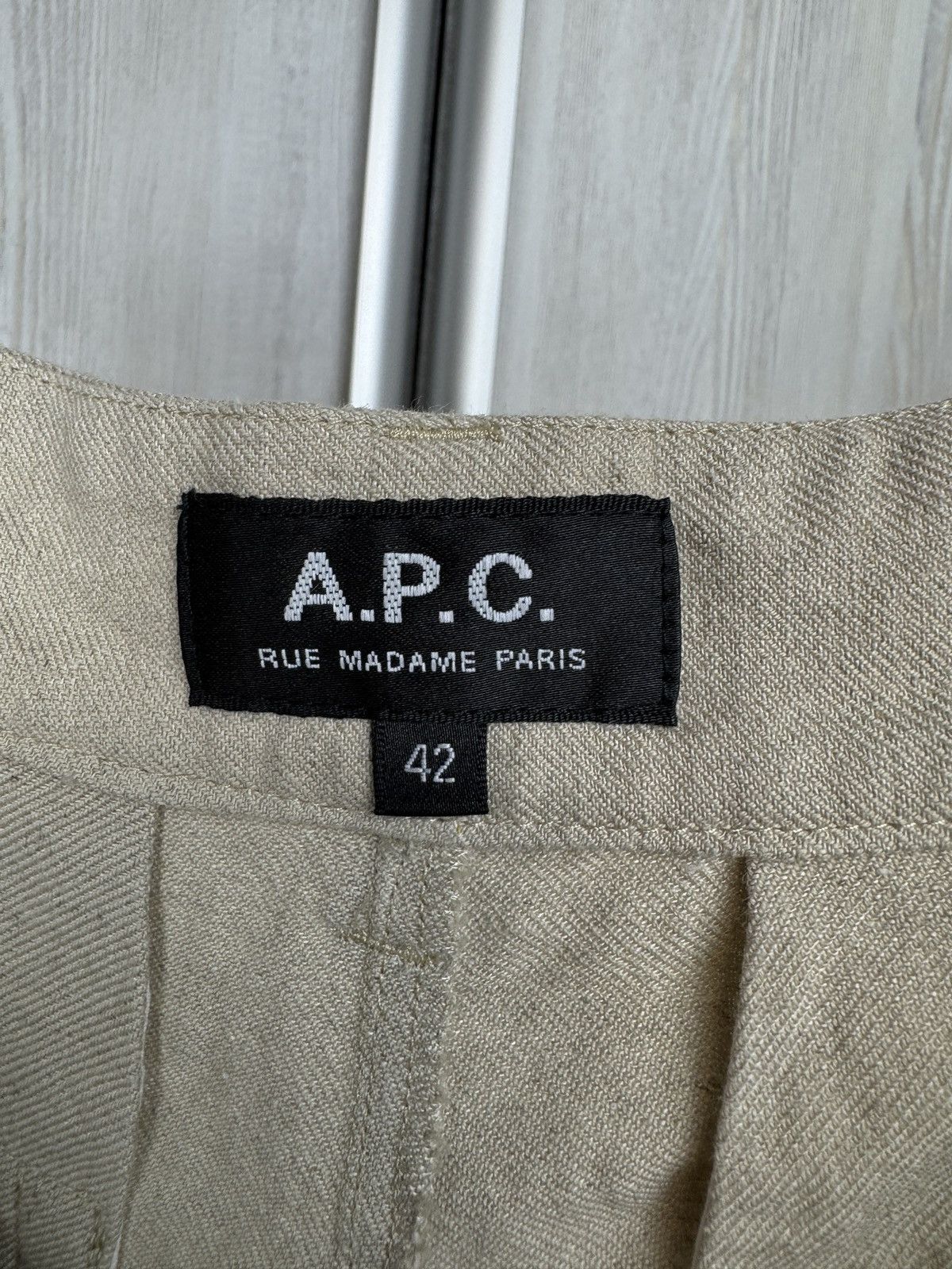 A.P.C. A.P.C linen cotton blend women’s casual beige pants size 42 Size 30" / US 8 / IT 44 - 10 Thumbnail