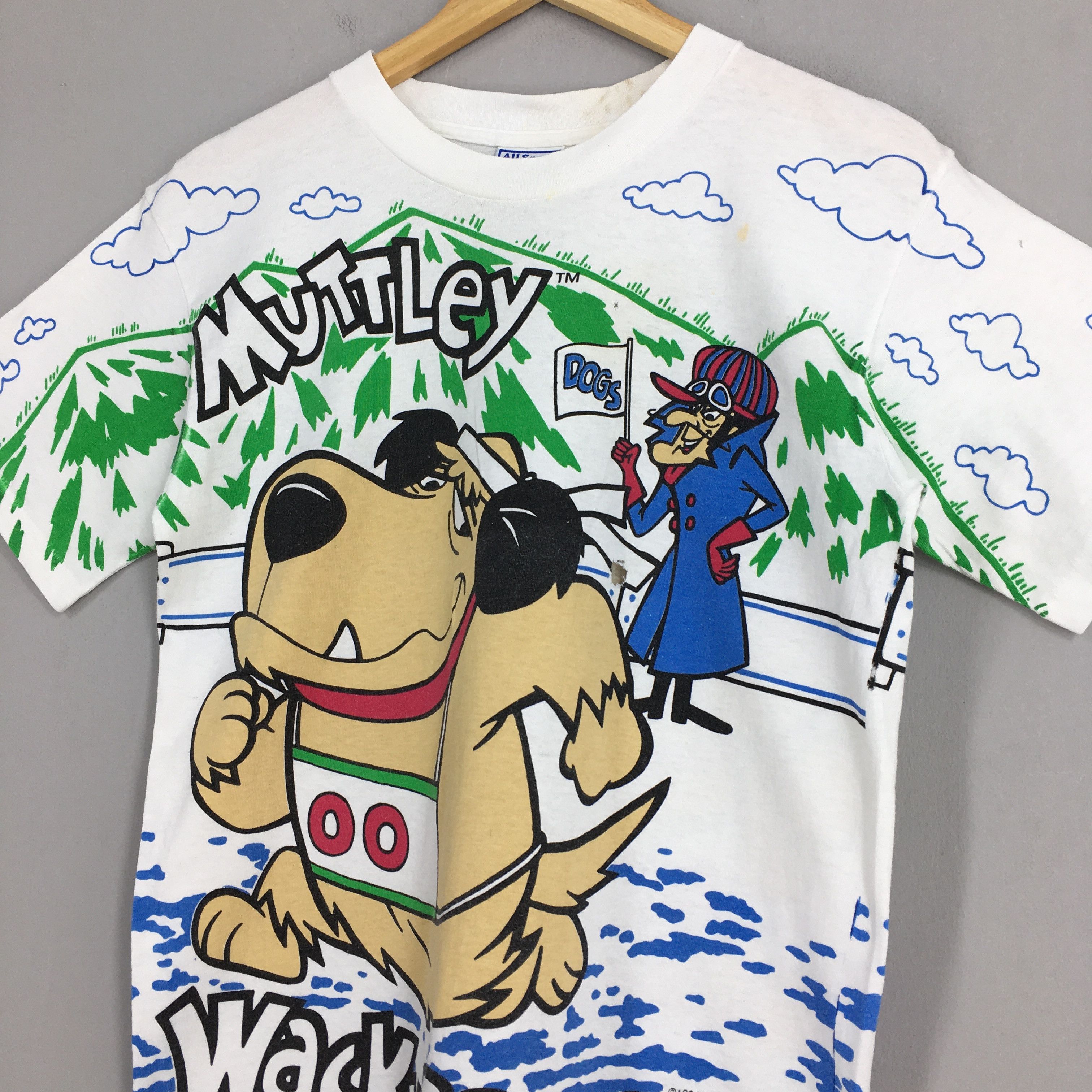 Cartoon Network Vintage Muttley Wackyraces Dog White T shirt Medium Size US M / EU 48-50 / 2 - 3 Thumbnail