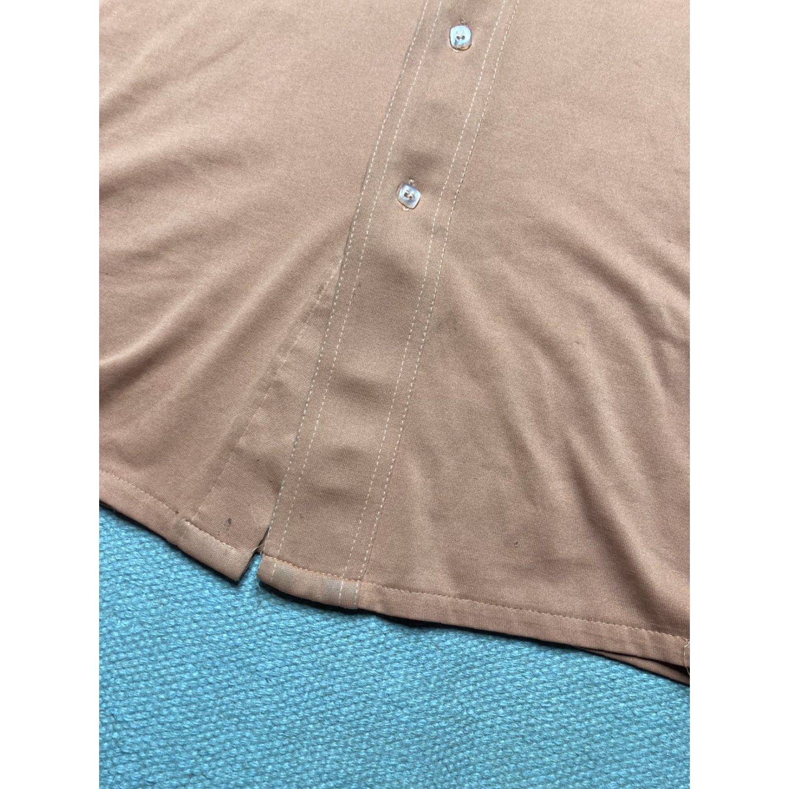 Vintage VINTAGE Martini Disco Shirt XL Long Sleeve Coral Polyester Dagger Collar 70s Pink Men’s Size US XL / EU 56 / 4 - 5 Thumbnail
