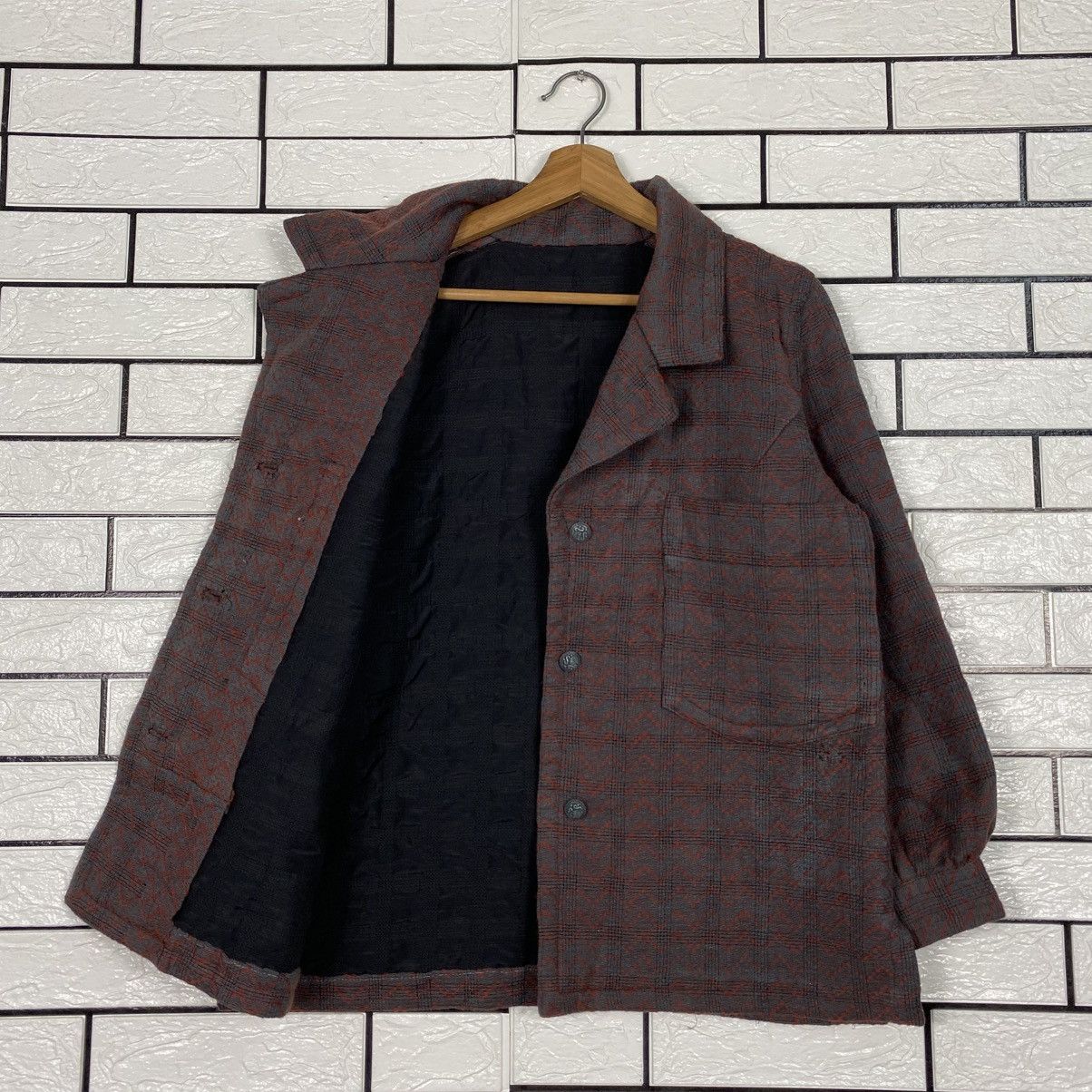 Japanese Brand Vintage Wool Jacket Herringbone Unbranded Issey Miyake Size US M / EU 48-50 / 2 - 12 Thumbnail