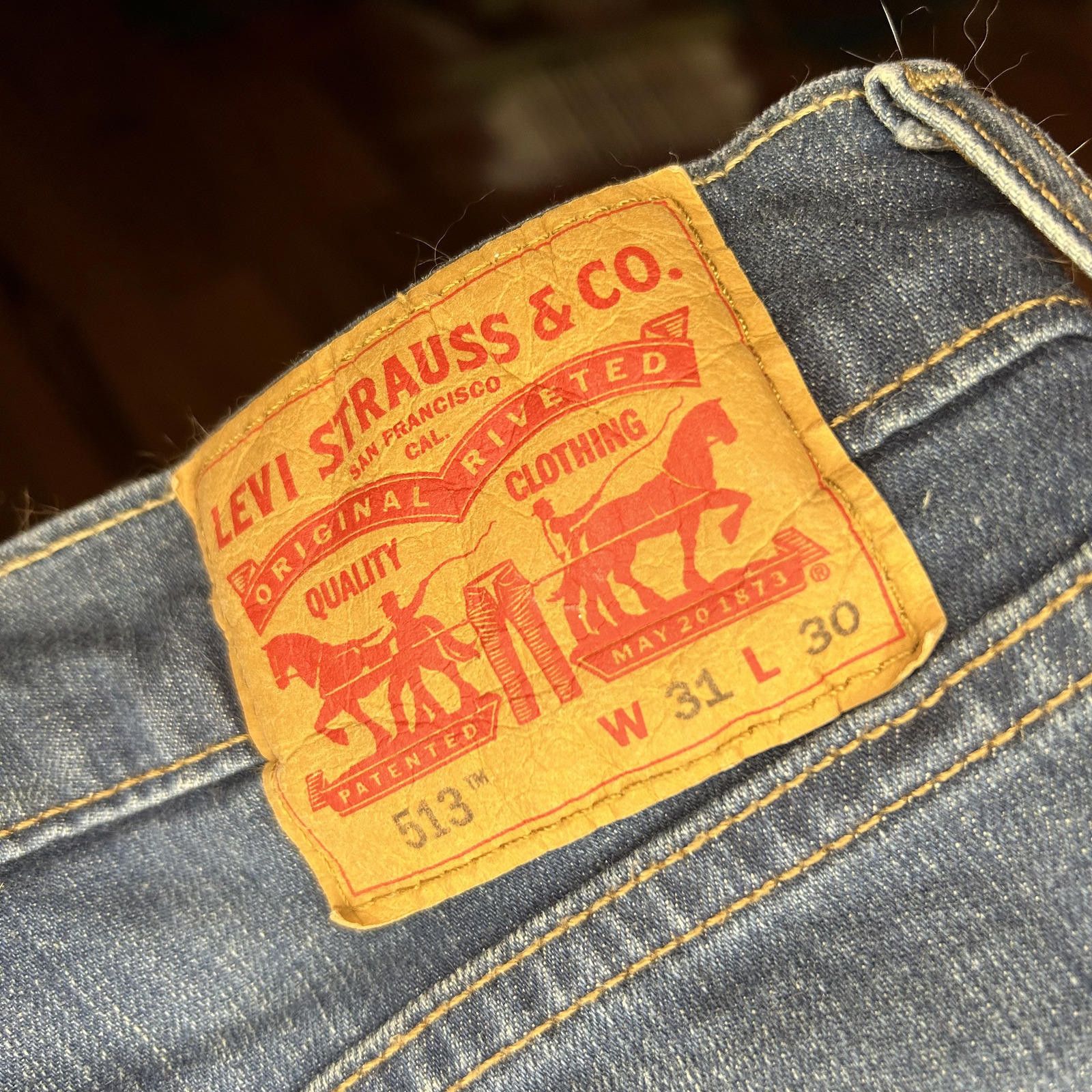 Levi's Levi's 513 Men's Jeans - Classic Blue Denim, W31 L30 Size US 31 - 3 Thumbnail