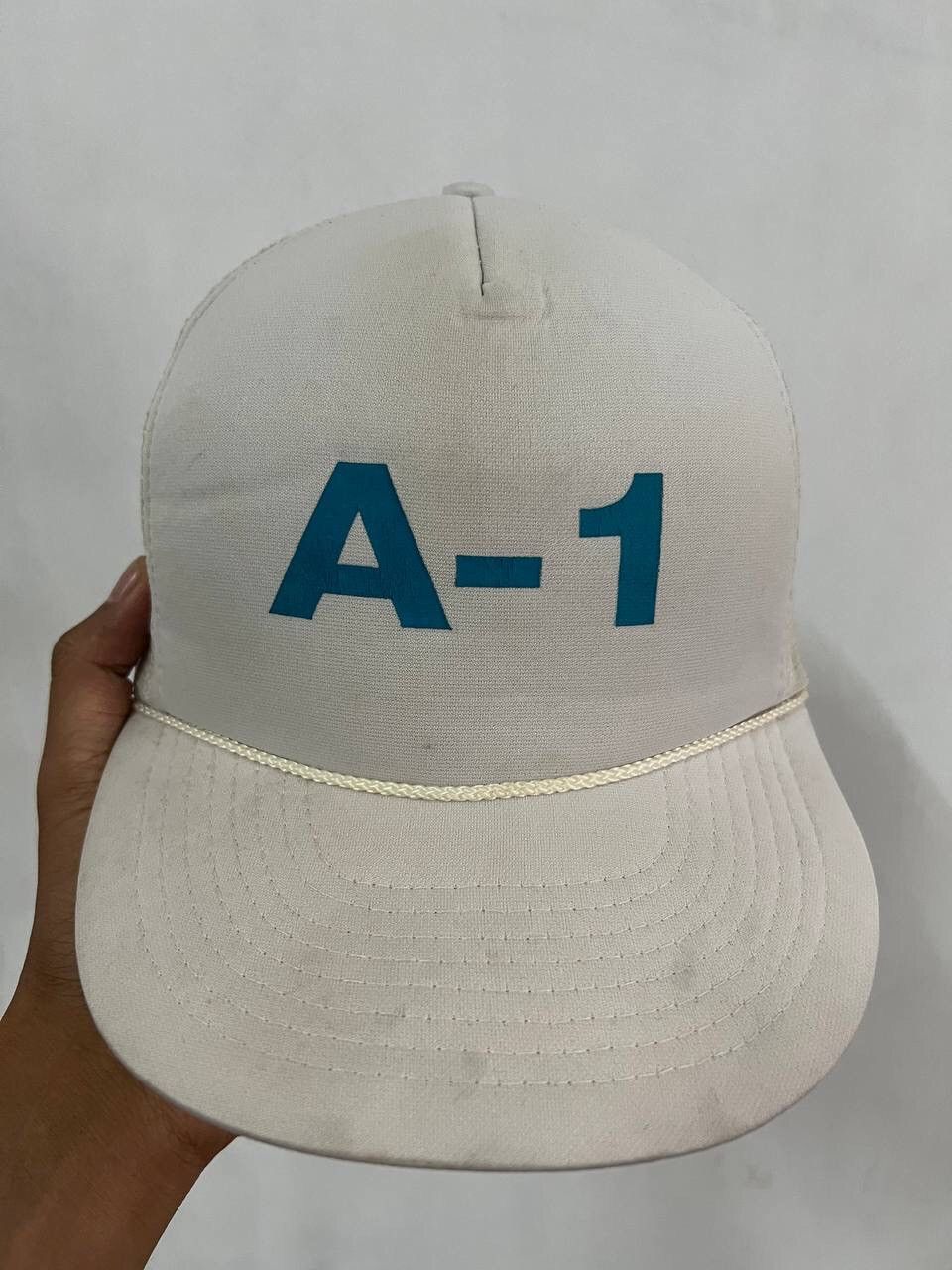 Vintage A-1 White Trucker Hat Size ONE SIZE - 6 Thumbnail