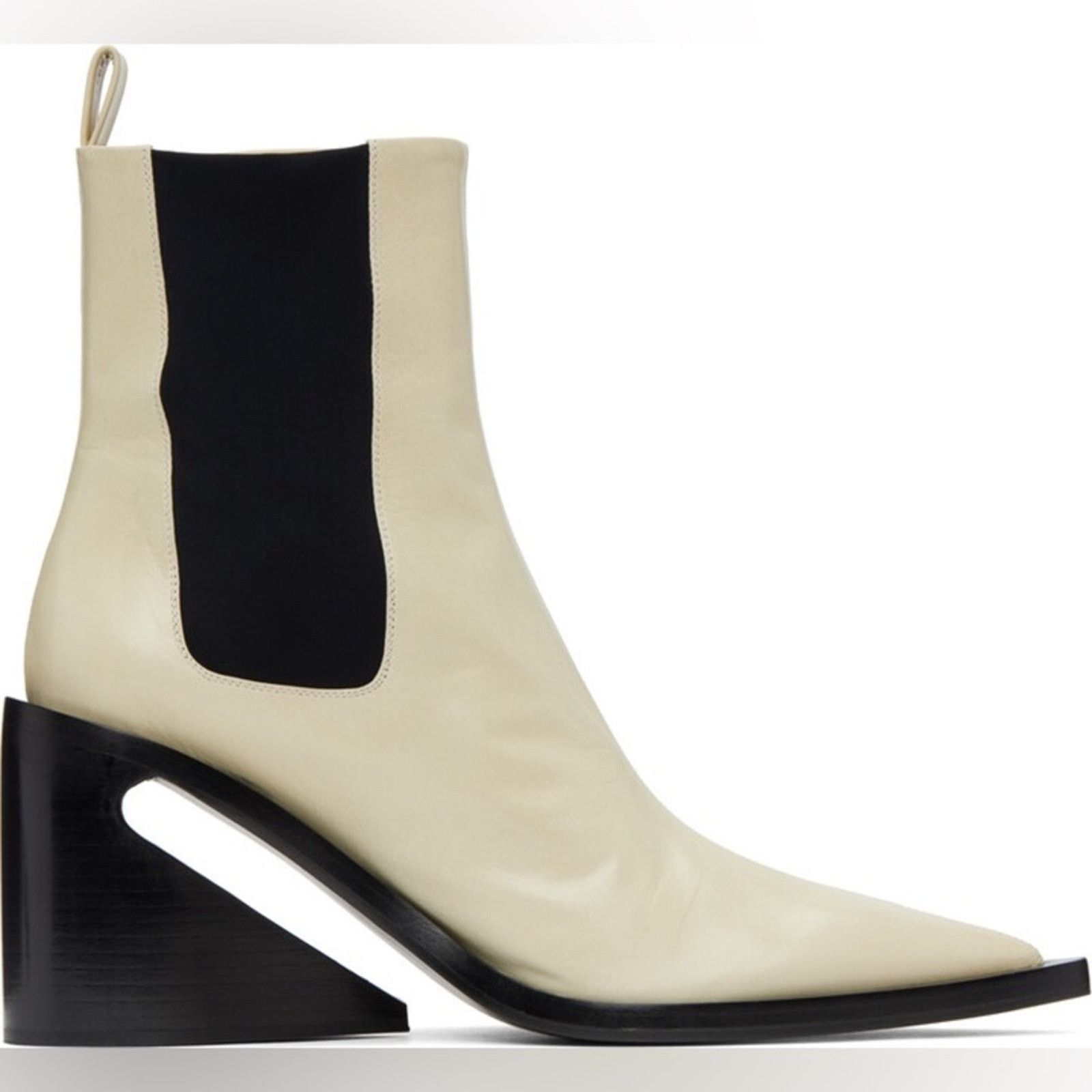 Jil Sander Jil Sander Neutral 80 Dune Leather Pointy Ankle Tripon Boots Size US 8 / IT 38 - 4 Thumbnail