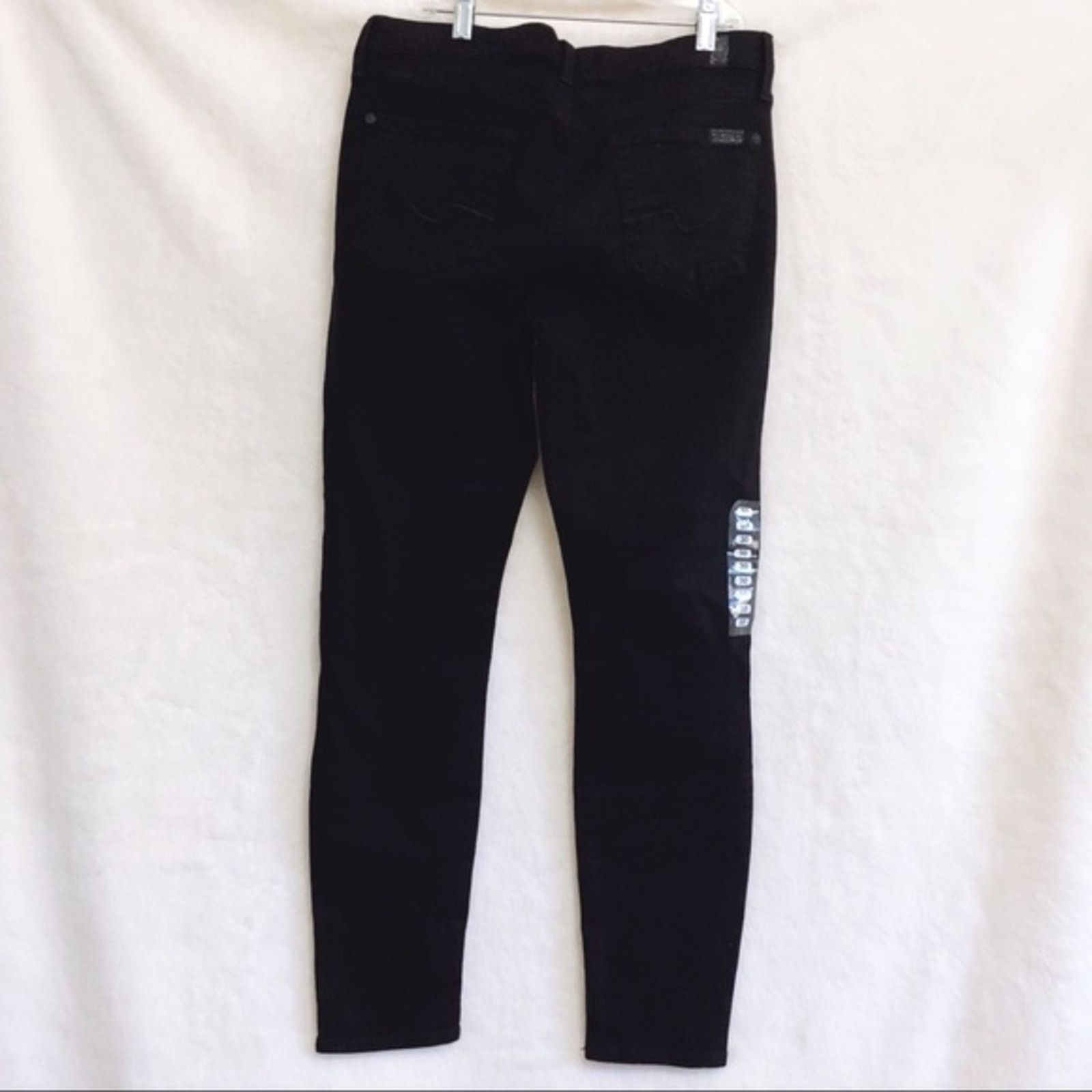 7 For All Mankind 7 For All Mankind Black Distressed Gwen Skinny Ankle Jeans Size 30" / US 8 / IT 44 - 1 Thumbnail