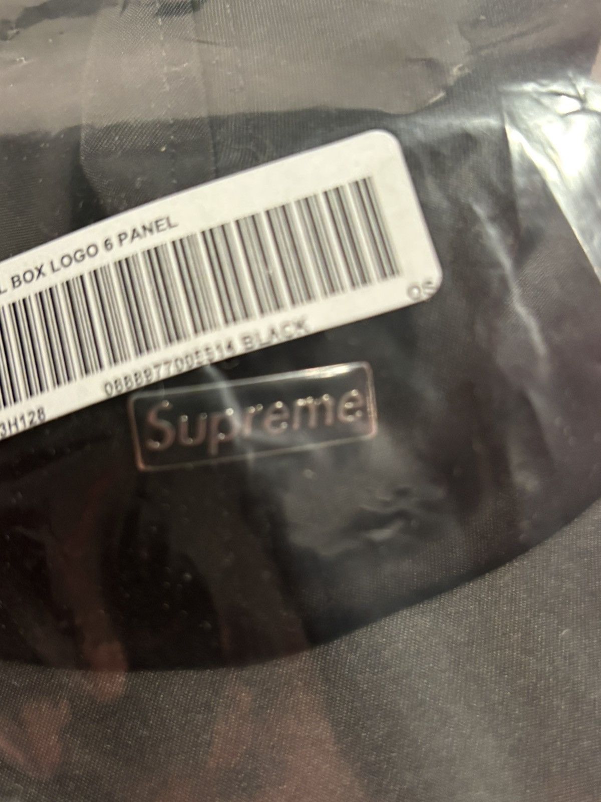 Supreme SUPREME black Enamel Box Logo 6 panel cap hat black new FW23 Size ONE SIZE - 1 Thumbnail