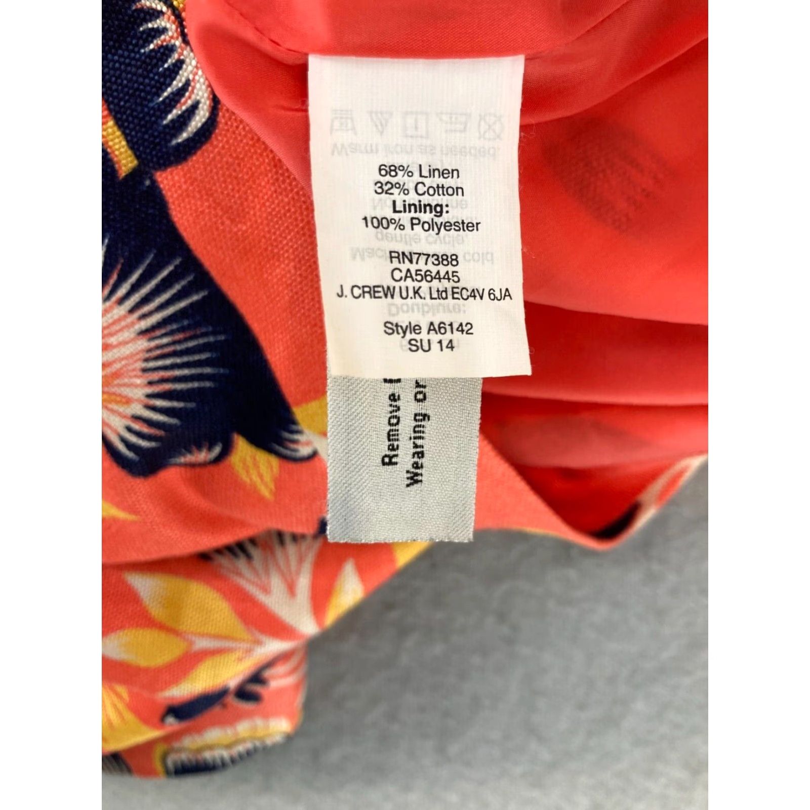 J.Crew J.CREW Skirt Mini Coral Floral Bohemian Linen Women size 2 Short Summer Spring Fall Size 26" / US 2 / IT 38 - 7 Thumbnail