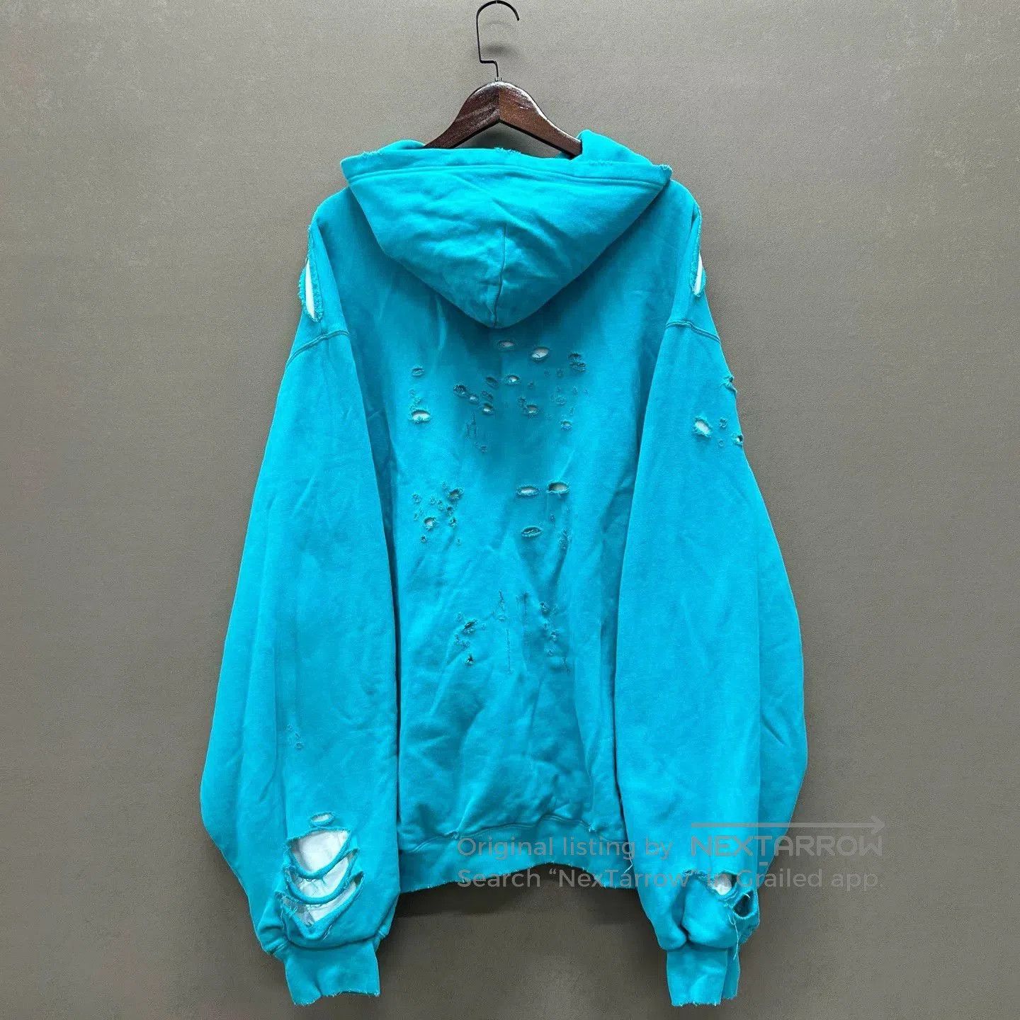Balenciaga Balenciaga Aqua Blue Layered Sweatshirt. Size US S / EU 44-46 / 1 - 2 Thumbnail