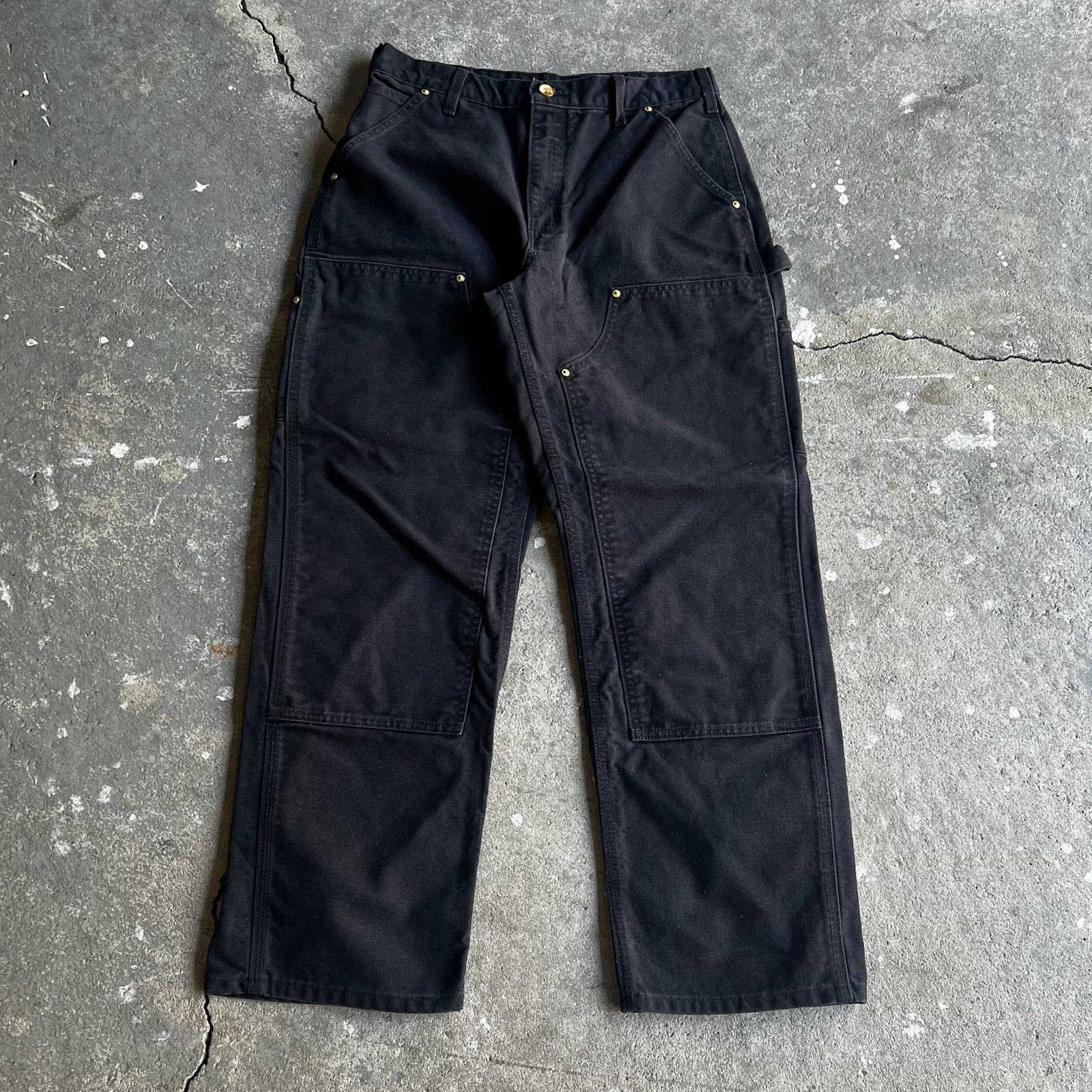 Carhartt × Vintage Carhartt black double knee work wear carpenter pants Size US 29 - 1 Thumbnail