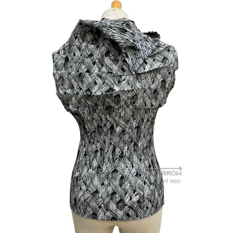 Issey Miyake Issey Miyake Printed Turtleneck Top Size L / US 10 / IT 46 - 3 Thumbnail
