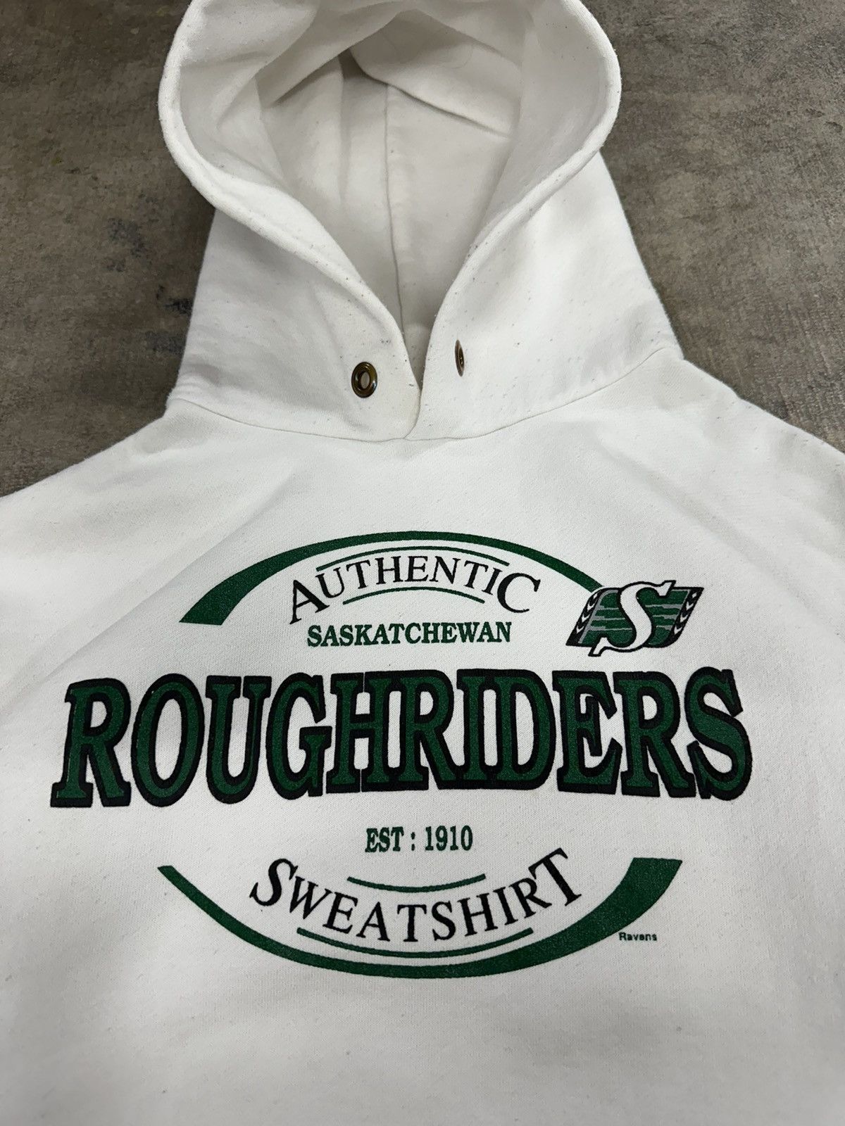 NFL × Vintage Vintage 90s Ravens Saskatchewan Rough Riders Hoodie Size US S / EU 44-46 / 1 - 4 Thumbnail