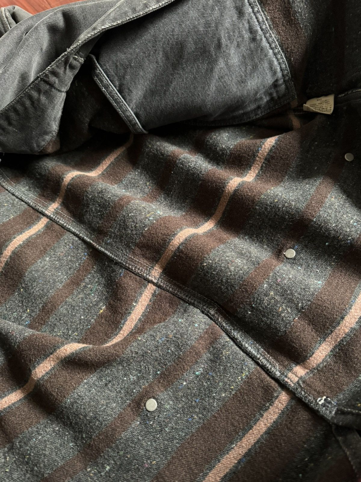 Neighborhood NEIGHBORHOOD SAVAGE DENIM WASHED AND REPAIRED CHORE COAT Size US L / EU 52-54 / 3 - 9 Thumbnail