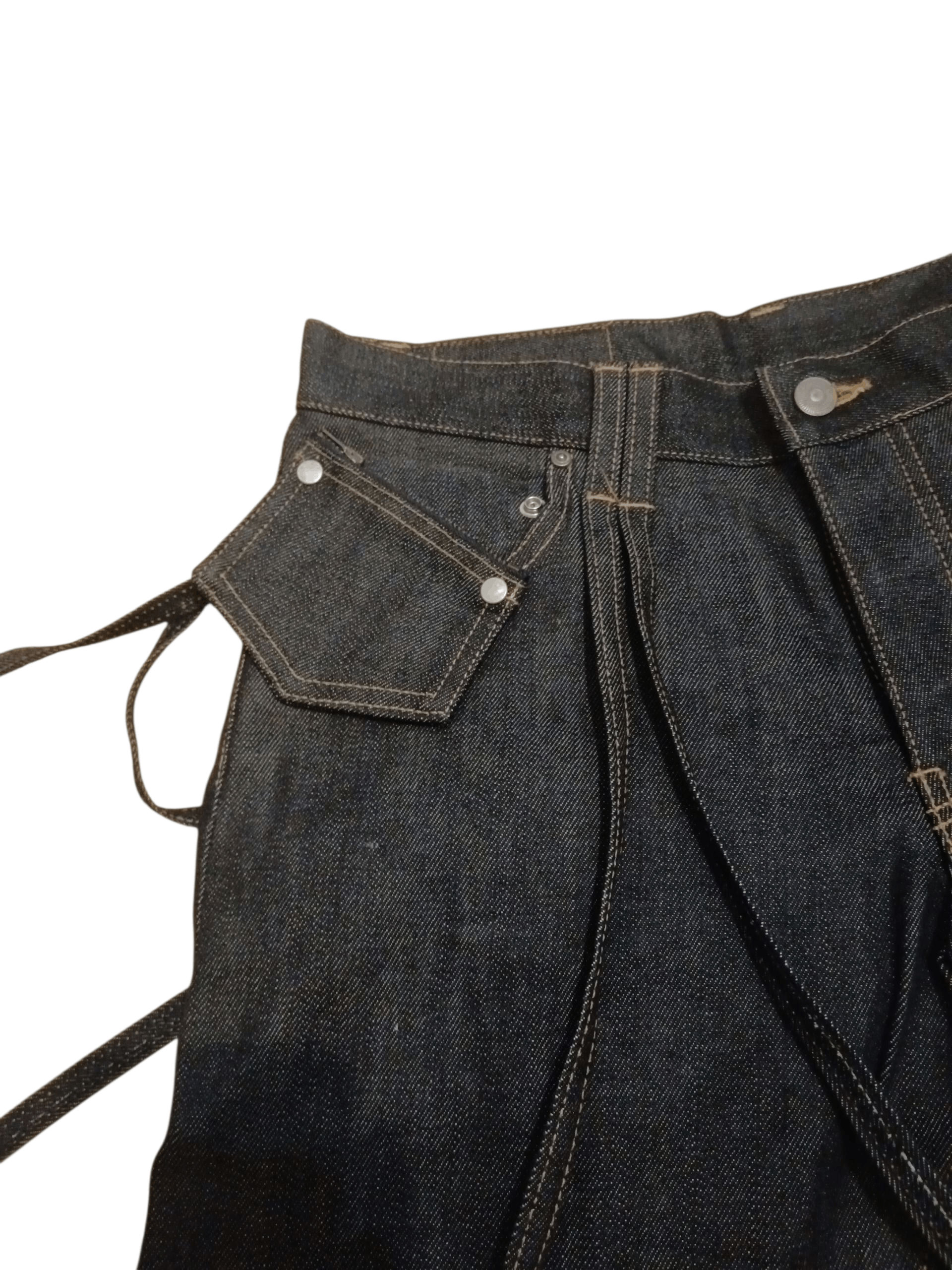 If Six Was Nine TOKYO RIPPER DETACHABLE MULTIPOCKETS BUTTON-FLY PUNK JEANS Size US 32 / EU 48 - 2 Thumbnail