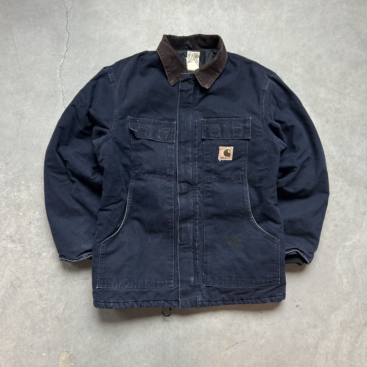 Vintage Crazy Vintage 90s Carhartt Faded Navy Chore Work Jacket