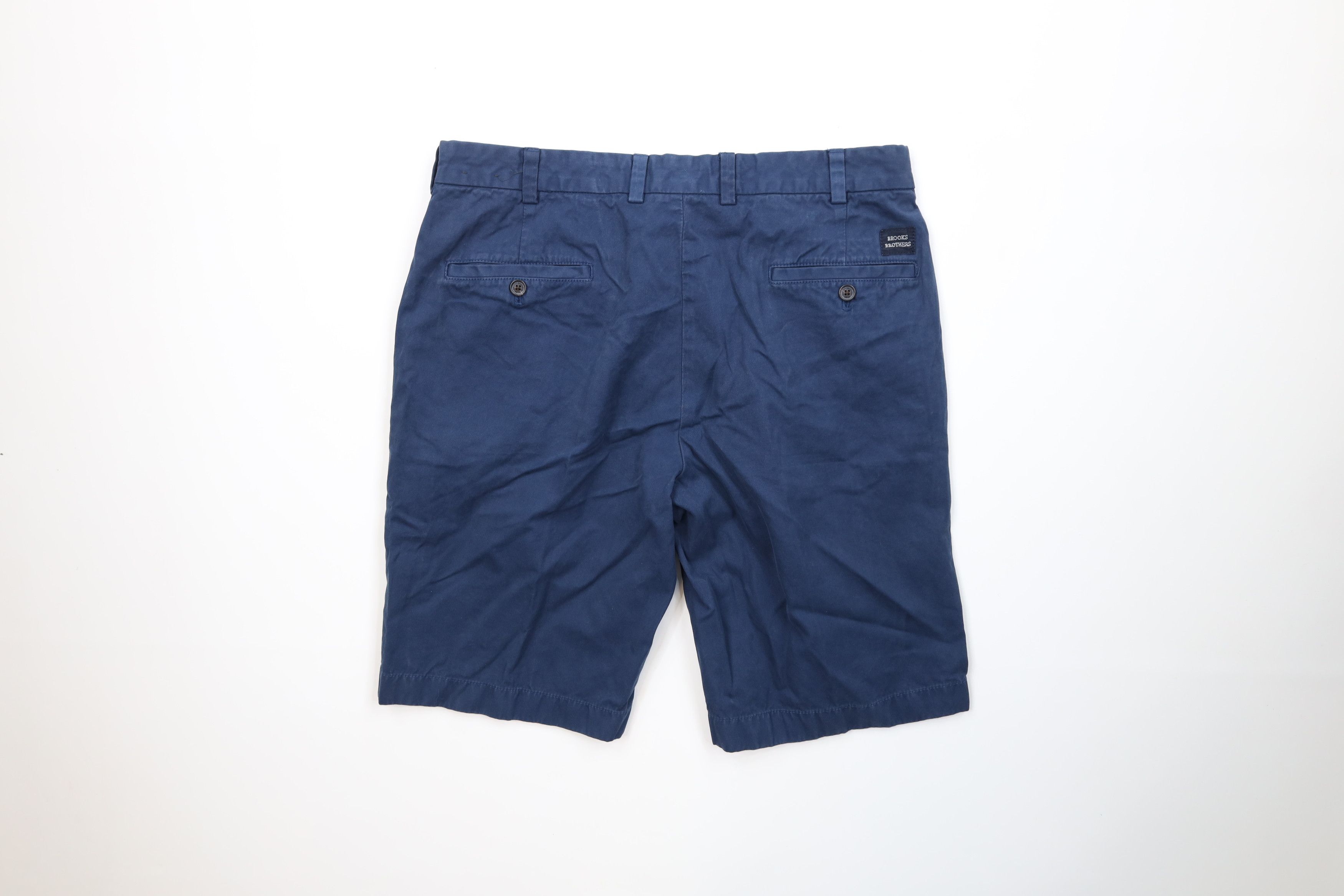 Brooks Brothers Brooks Brothers Spell Out Golf Chino Shorts Navy Blue Cotton Size US 34 / EU 50 - 9 Thumbnail