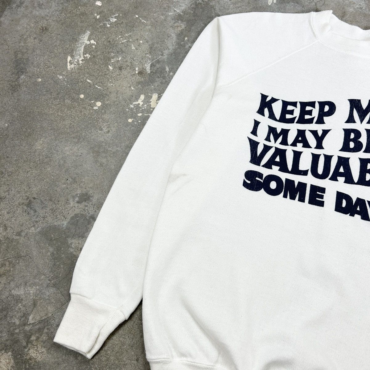 Vintage 1980s Wording Sweatshirt Size US L / EU 52-54 / 3 - 4 Thumbnail
