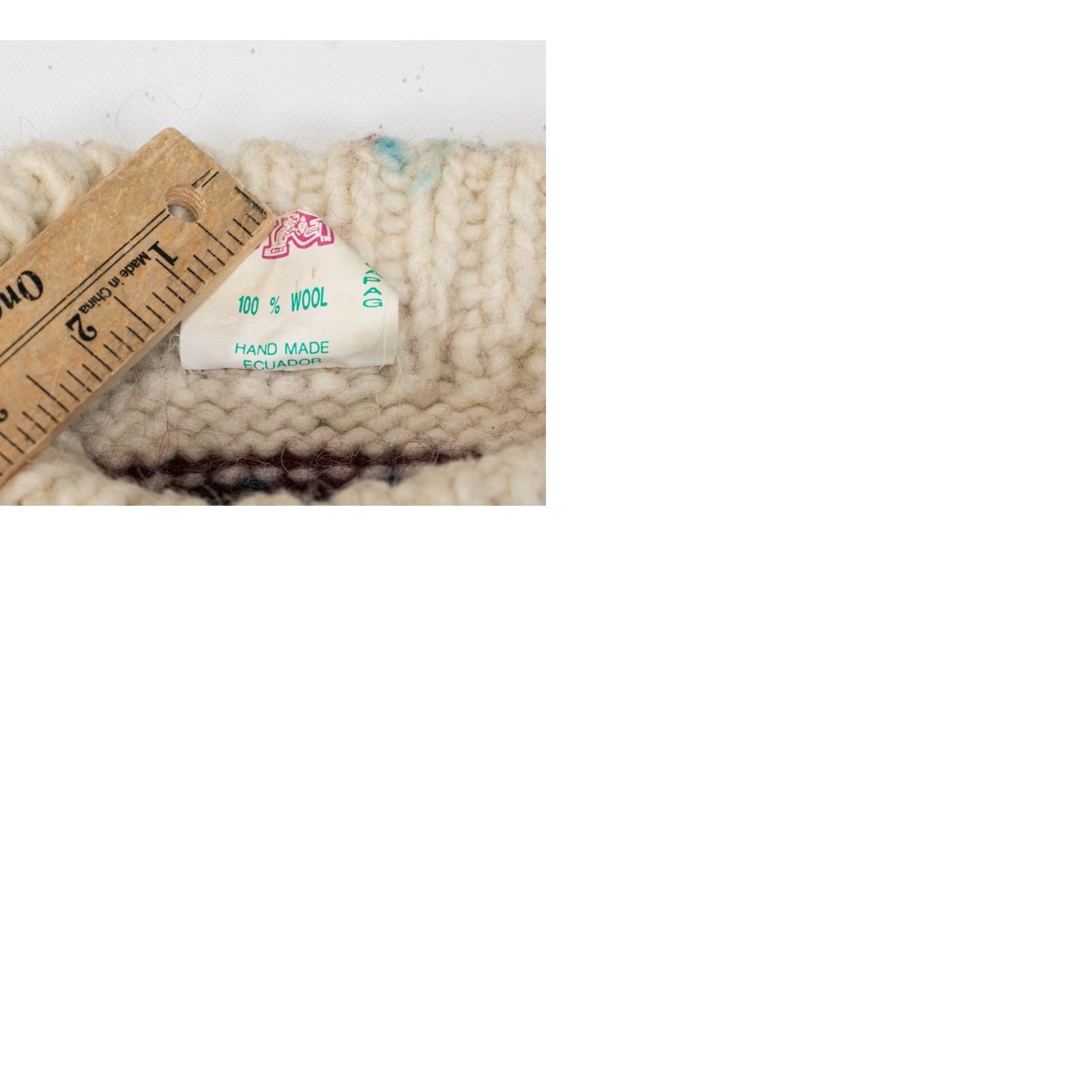 Vintage VINTAGE True Vintage Handknit 60s Cowichan Nordic Wool Sweater M Reindeer Heritage Ivory Size M / US 6-8 / IT 42-44 - 10 Thumbnail