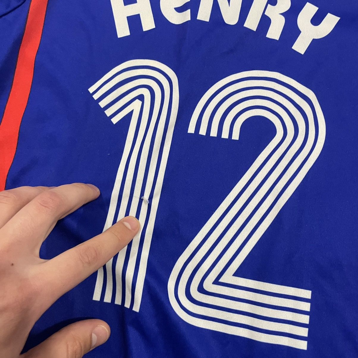 Vintage Vintage 90s France Henry 12 fff jersey football tee shirt Size US M / EU 48-50 / 2 - 4 Thumbnail
