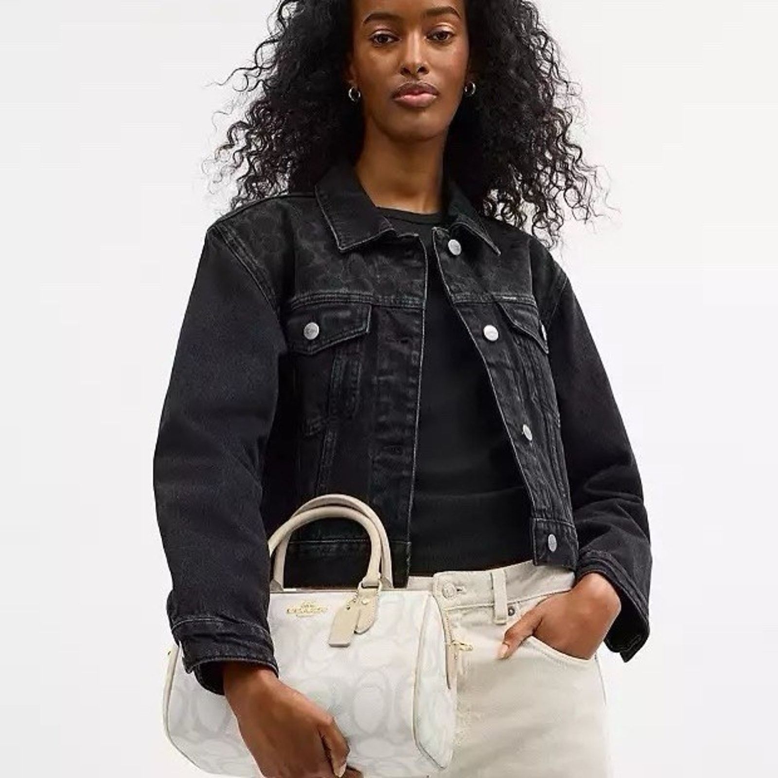 Coach NWT Coach Rowan Satchel Crossbody Bag Sketch Ivory CBM15 Size ONE SIZE - 9 Thumbnail