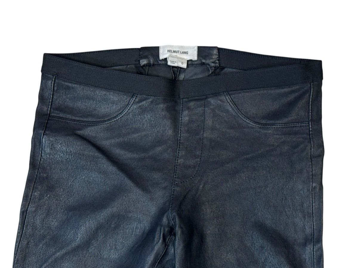 Helmut Lang Skinny Biker Leather Jeans Trousers 0 W27 L32