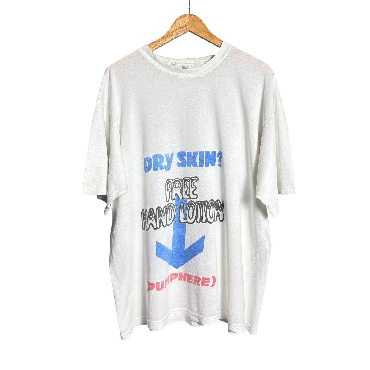 Vintage Vintage Dry Skin Free Hand Lotion Pump Here Parody T-Shirt Size US XL / EU 56 / 4 - 1 Thumbnail