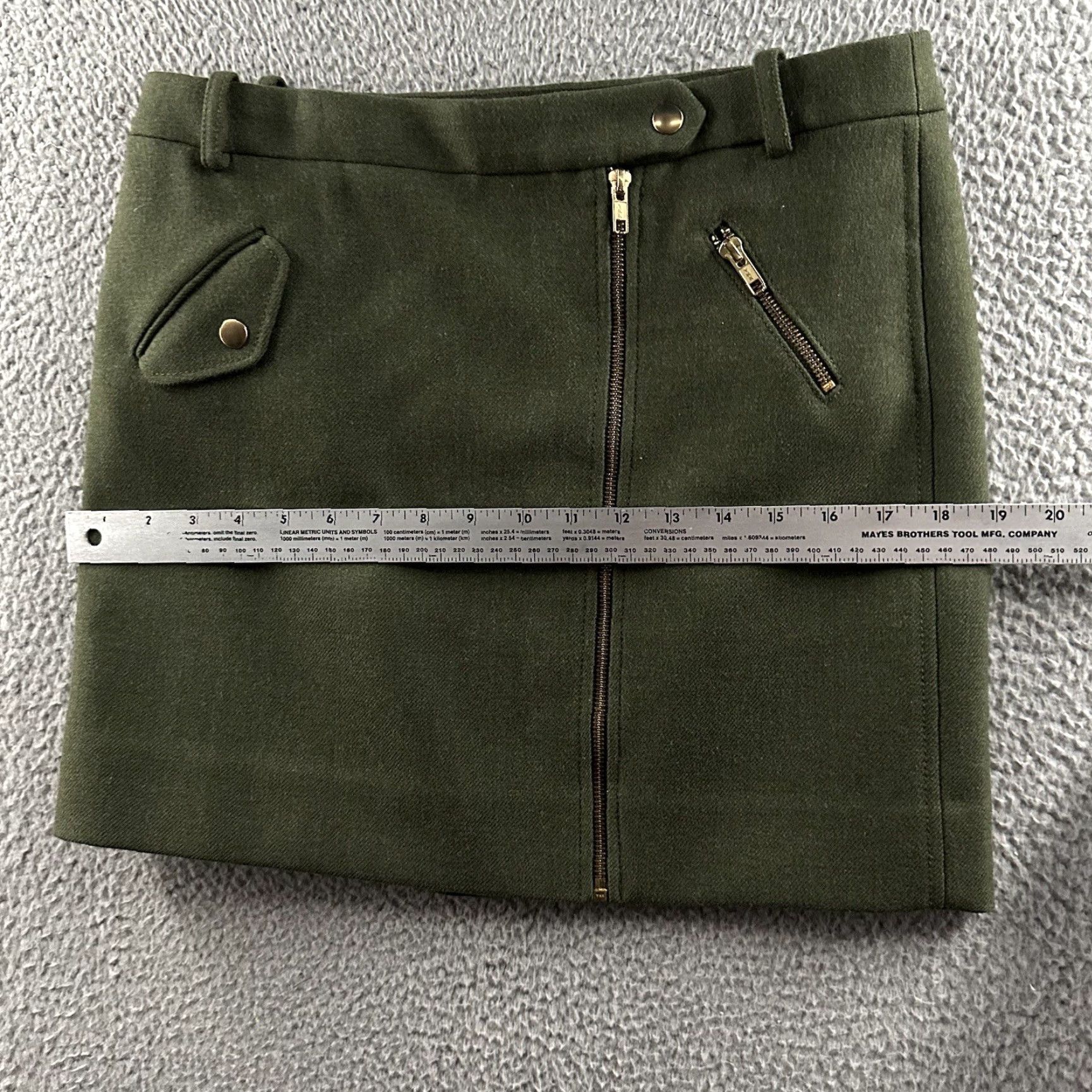 J.Crew J.Crew Womens Skirt Green Size 8 Short Straight Zip Front 100% Wool Size 30" / US 8 / IT 44 - 7 Thumbnail