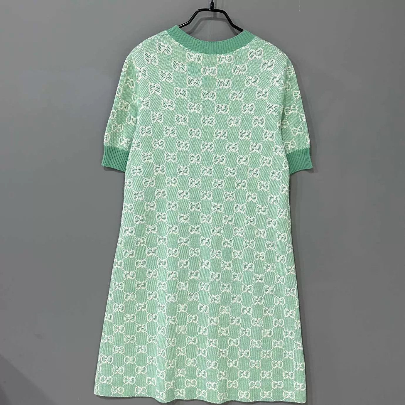 Gucci GUCCI light green jacquard allover print M dress Size M / US 6-8 / IT 42-44 - 3 Thumbnail