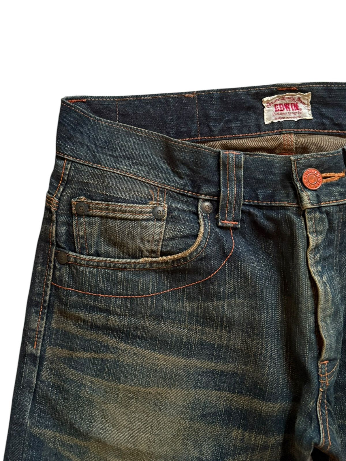 Edwin SALES🔥Exclusive Vintage Edwin Rusty Mud Wash Jean Shorts Size US 34 / EU 50 - 5 Thumbnail