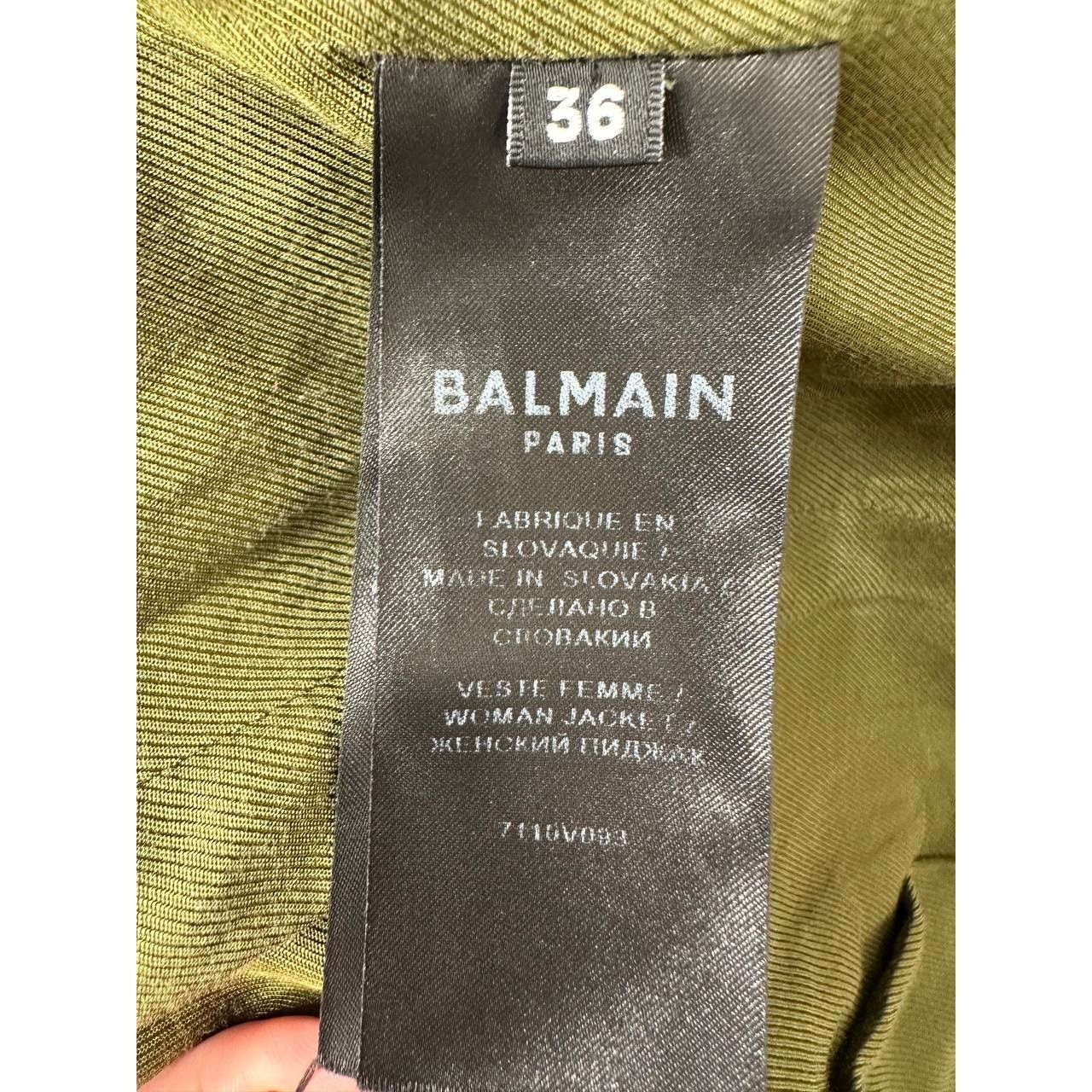 Balmain Balmain Green Twill Suit - EU 36 (S) Size XS / US 0-2 / IT 36-38 - 4 Thumbnail