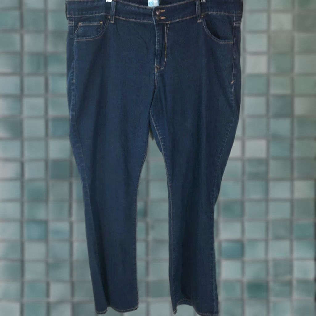 Old Navy Old Navy Jeans Women Regular Fit Mid Rise Straight Leg Blue Denim Size 18 Size 40" / US 18 - 1 Thumbnail