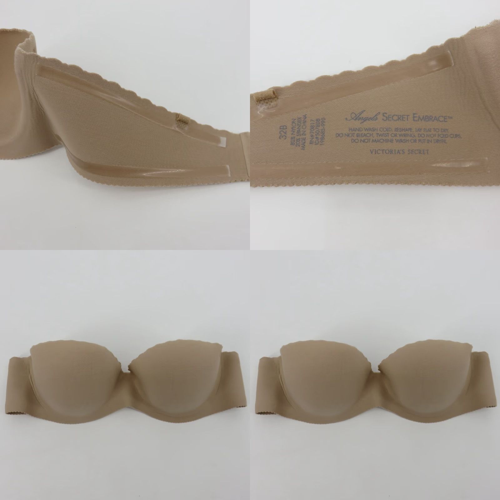Victoria's Secret Victoria's Secret Bra 32B Angels Secret Embrace Beige Underwire Padded Strapless Push Up Bra Womens Size ONE SIZE - 9 Thumbnail