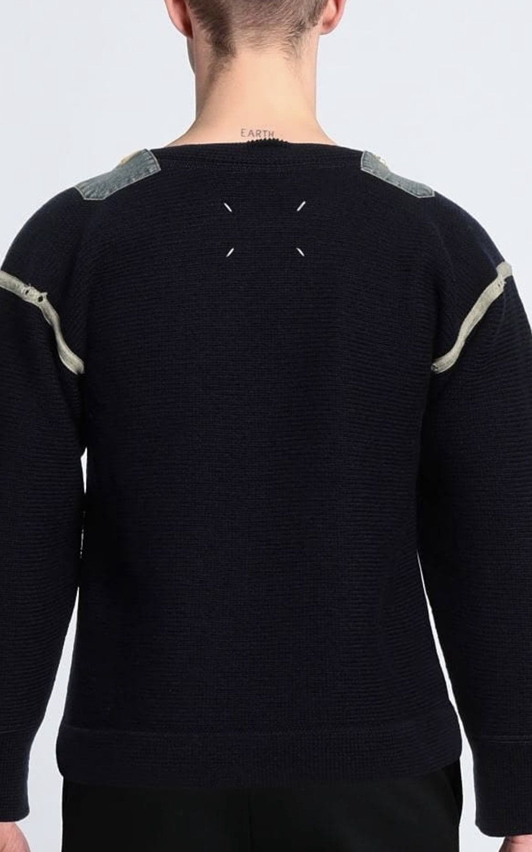 Maison Margiela Maison Margiela Leather Patch Sweater Size US S / EU 44-46 / 1 - 12 Thumbnail