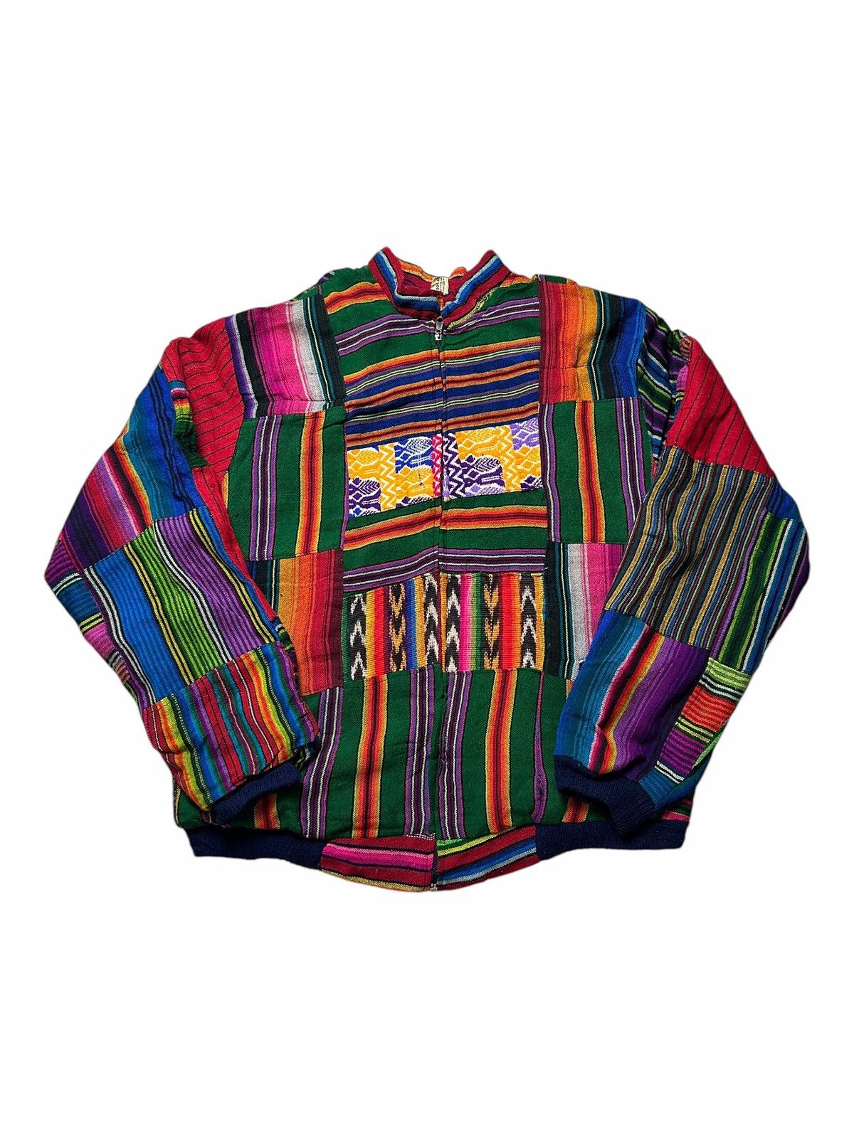 Vintage Vintage Guatemala Patchwork Ethnic Hippie Boho Bomber Jacket Size US XL / EU 56 / 4 - 2 Thumbnail
