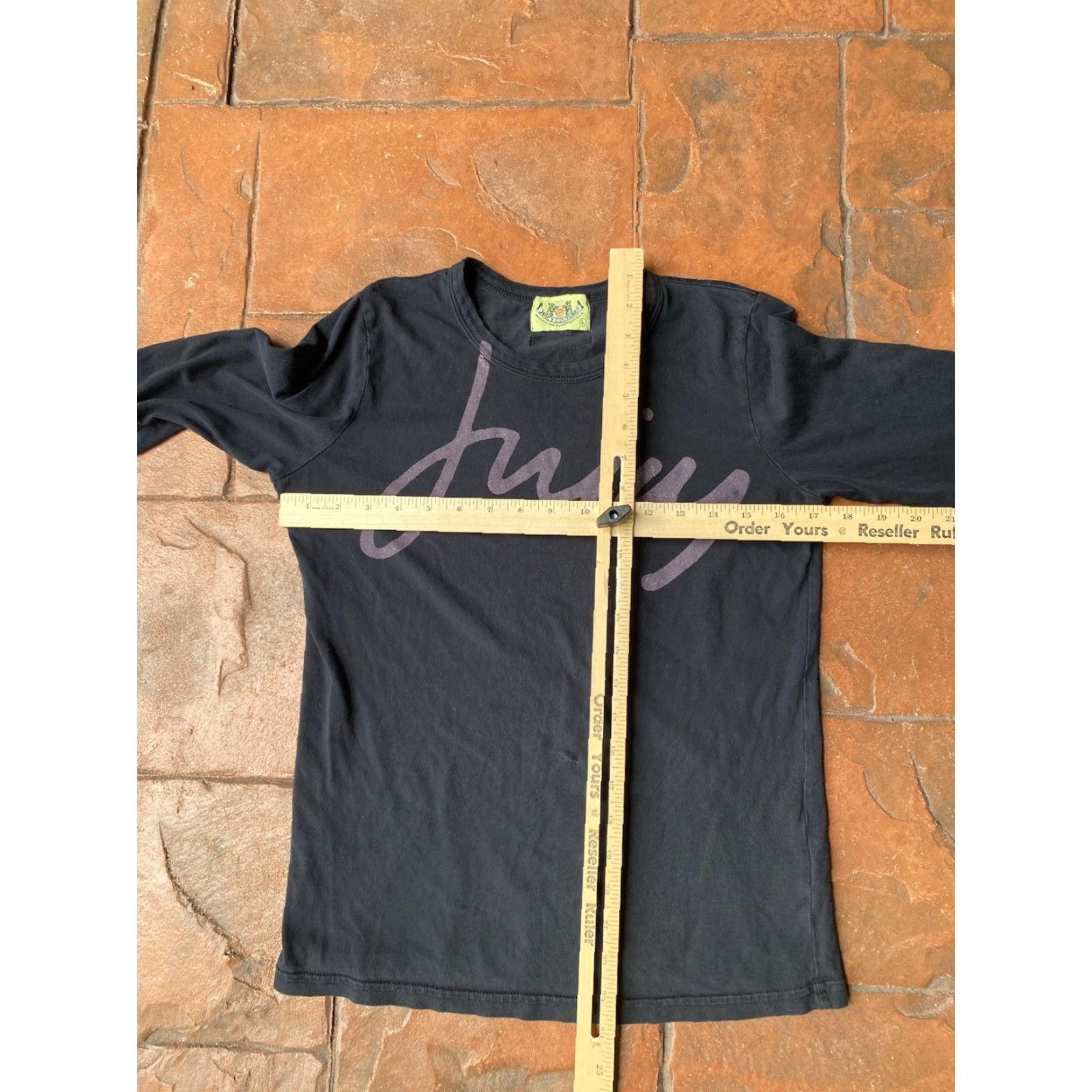 Juicy Couture VINTAGE Juicy Couture Spell Out Long Sleeve Shirt Womens Large Black USA Shirt Size L / US 10 / IT 46 - 7 Thumbnail