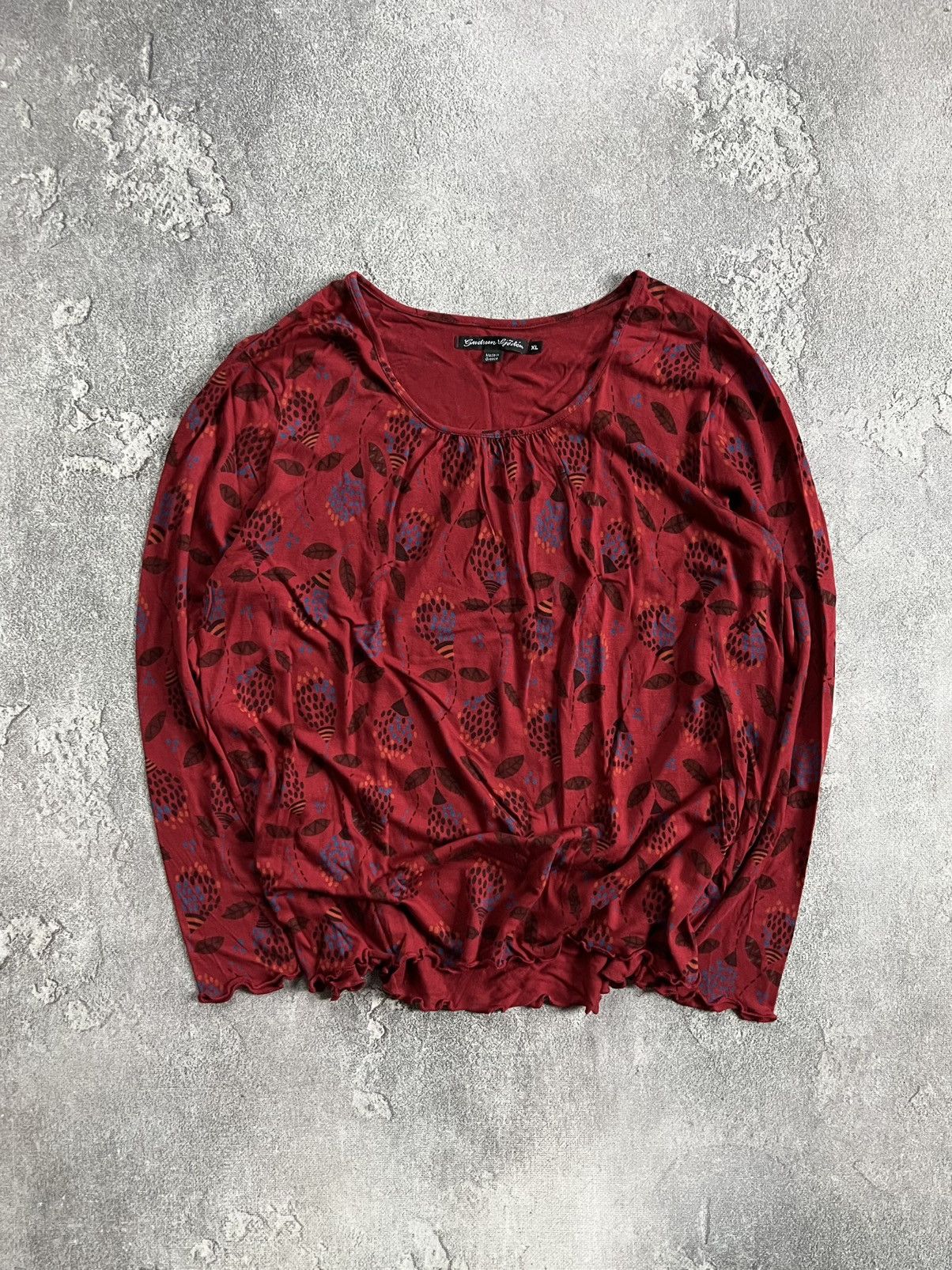 Gudrun Sjoden Gudrun Sjoden Print Blouse Long Sleeve Shirt Top XL Sjöden Size XL / US 12-14 / IT 48-50 - 1 Thumbnail