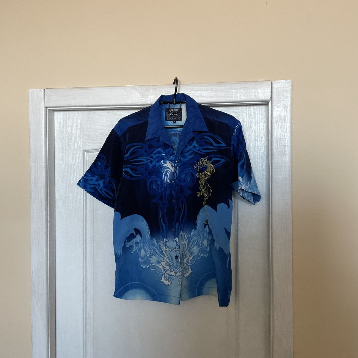 Japanese Brand × Vintage Fire vintage y2k dragon button up shirt anime manga style Size US L / EU 52-54 / 3 - 1 Thumbnail
