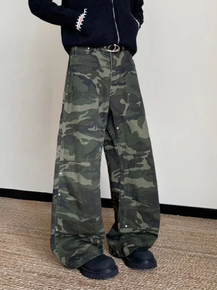 Vintage Y2K Streetwear Camouflage Baggy Cargo Jeans Size US 30 / EU 46 - 5 Thumbnail