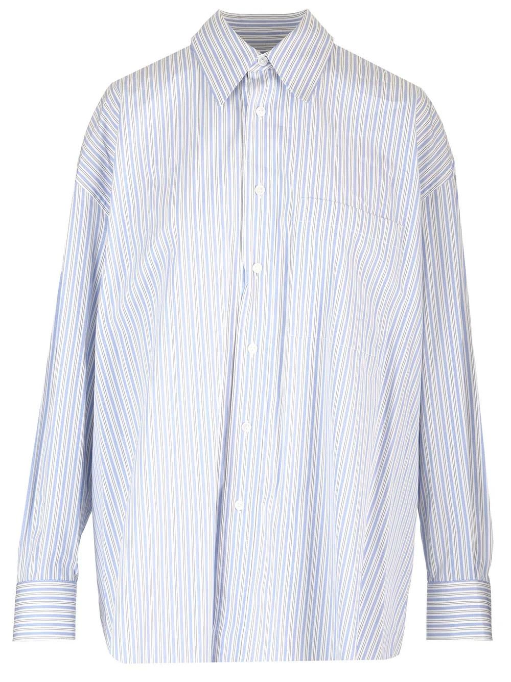 Bottega Veneta o1bcso1str0225 Cotton Striped Shirt in Multicolor Size M / US 6-8 / IT 42-44 - 1 Thumbnail