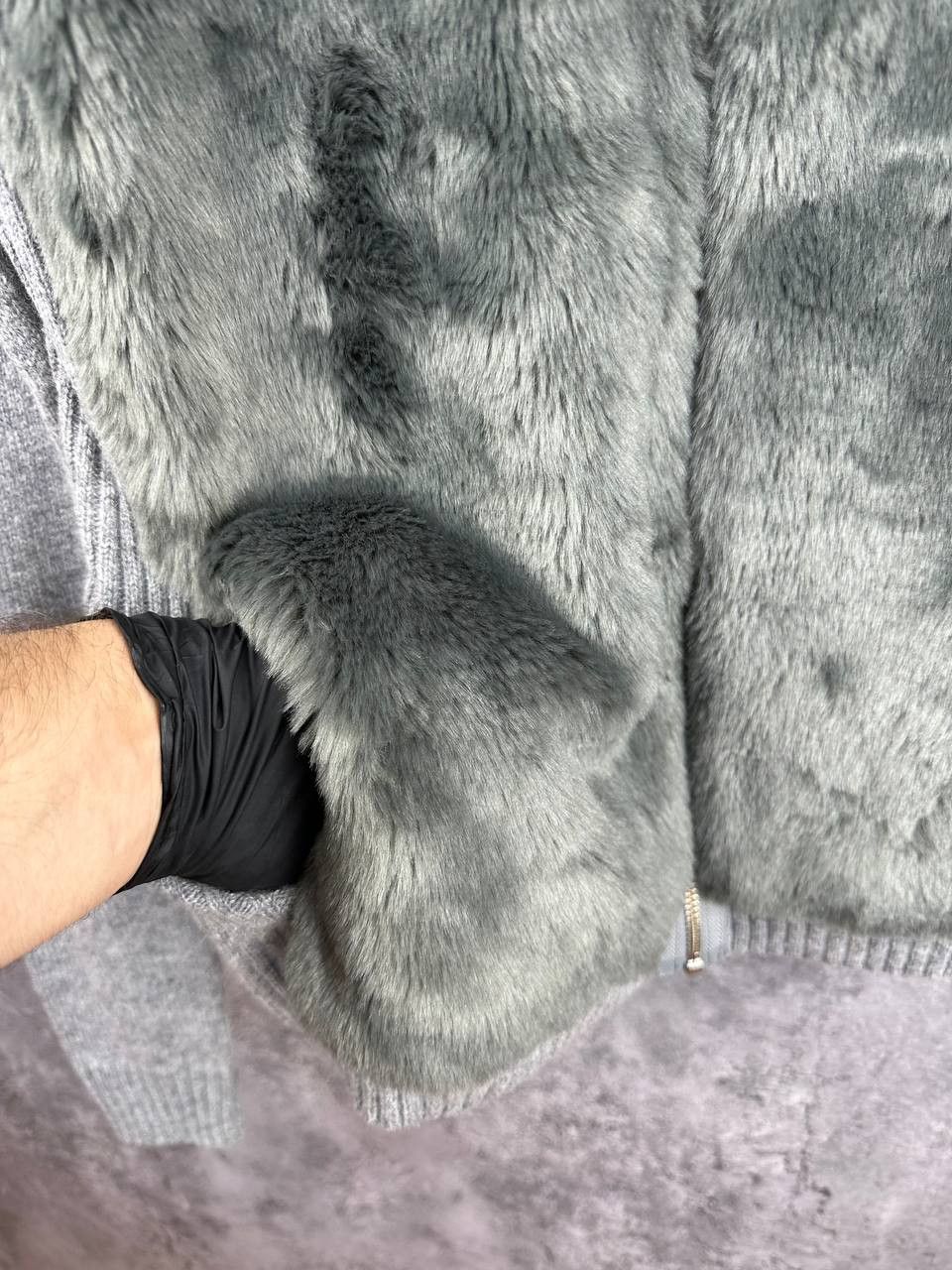 The Kooples The Kooples Wool Blend Faux Fur Panel Full Zip Cardigan Swt Size XS / US 0-2 / IT 36-38 - 9 Thumbnail