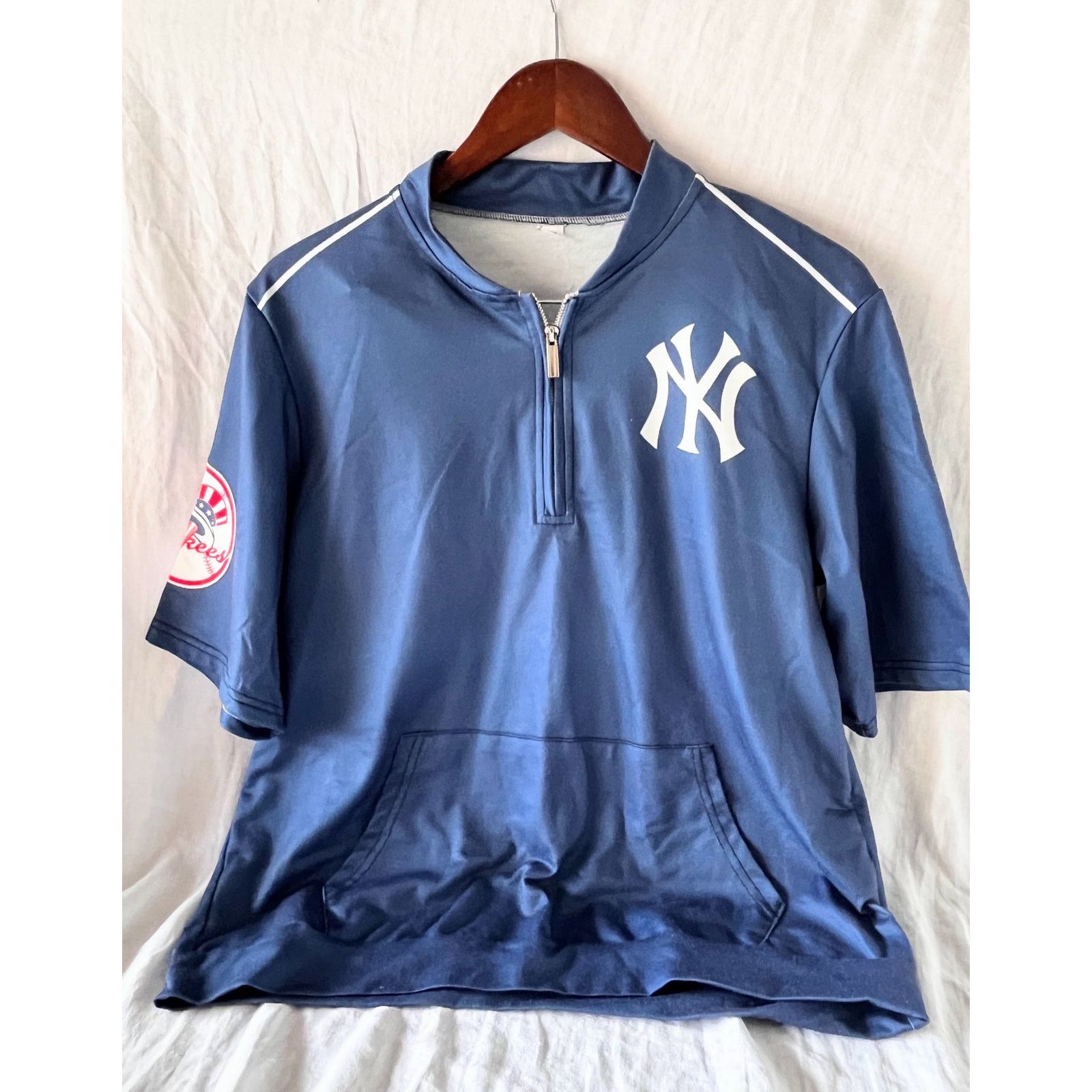 Other NY Yankees 1/4 Zip Short Sleeve Pullover Shirt XL Size US XL / EU 56 / 4 - 1 Thumbnail