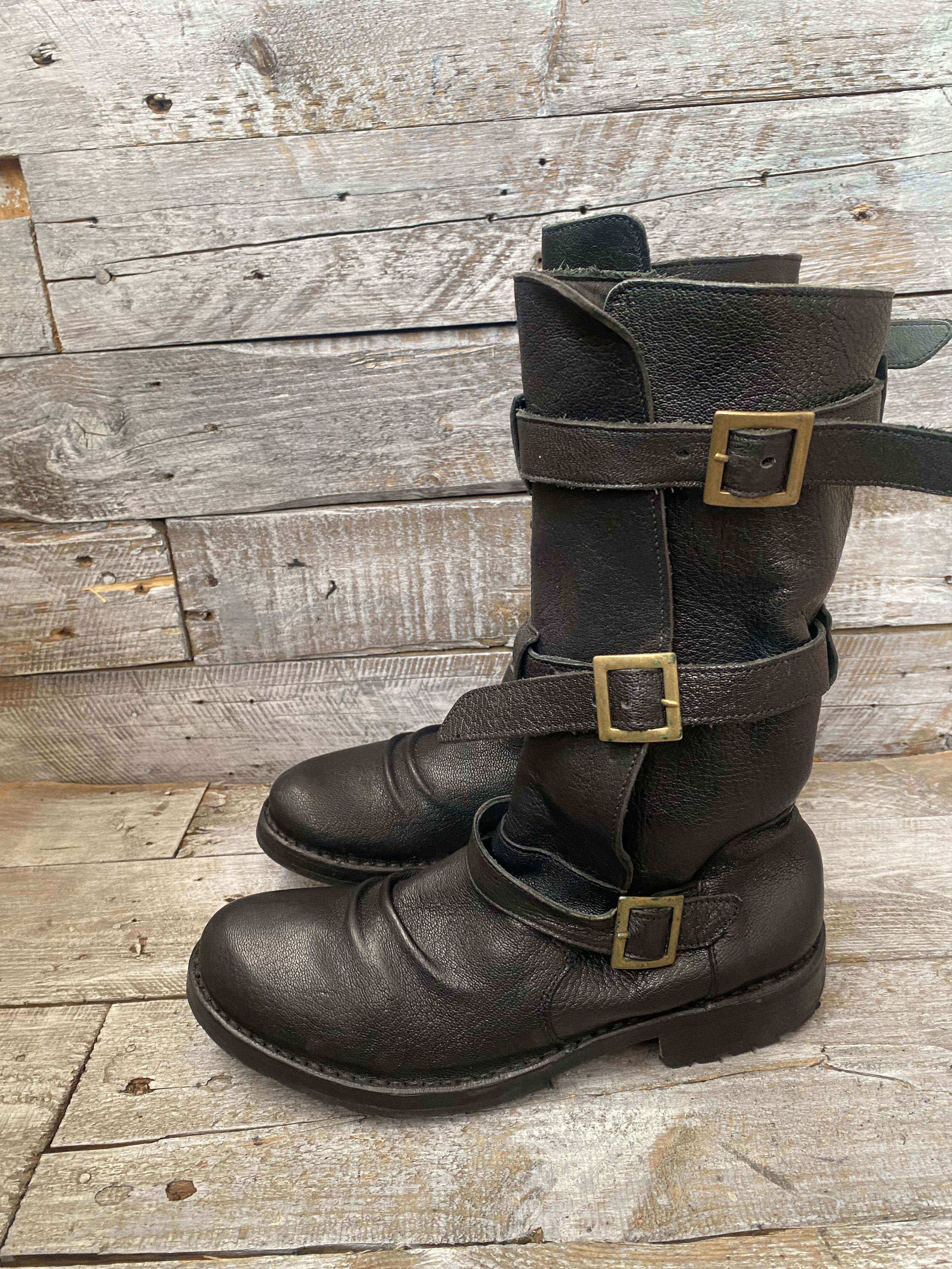 Fiorentini + Baker Fiorentini + baker distressed moto distressed boots sz39 Size US 8.5 / IT 38.5 - 4 Thumbnail