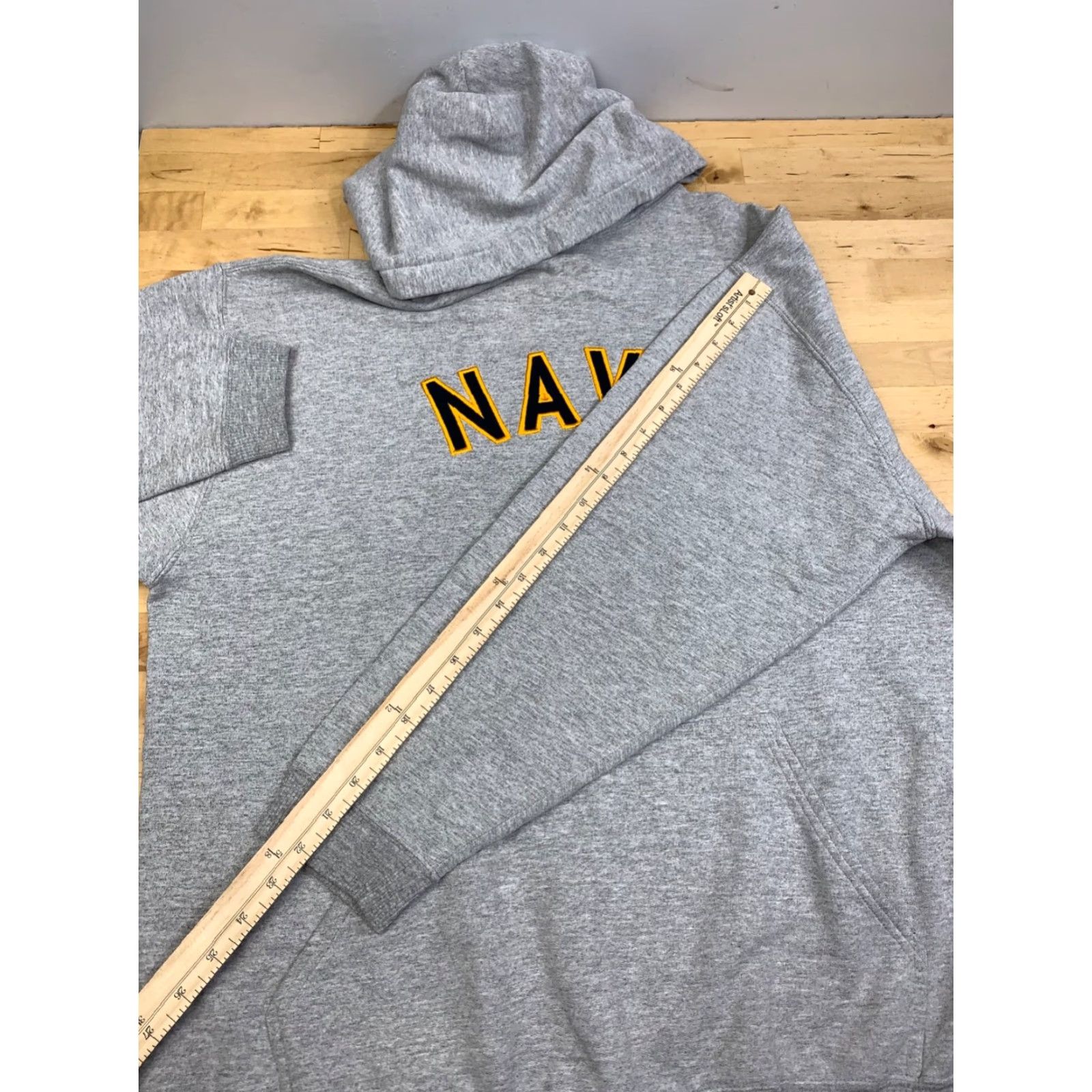 Vintage VINTAGE Timeout Navy Hoodie Mens L Gray Pullover Embroidered Heavyweight Hooded Pockets 90s Mens Size US L / EU 52-54 / 3 - 7 Thumbnail