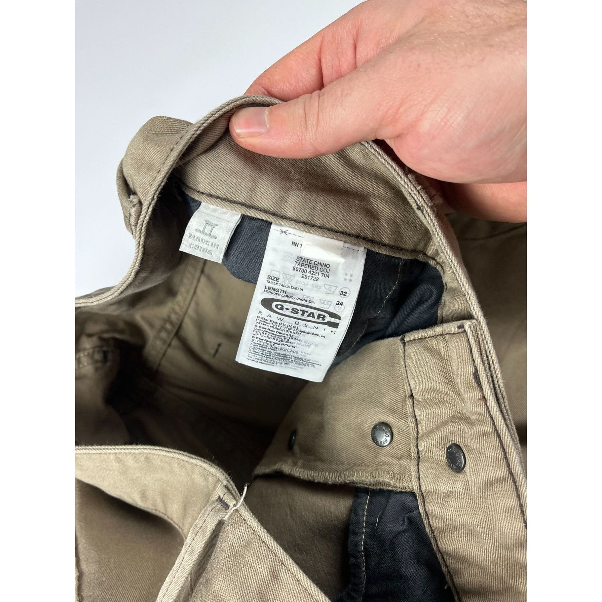 G-Star × Vintage G-Star Vintage Olive Green Double Knee Pants Size US 34 / EU 50 - 3 Thumbnail
