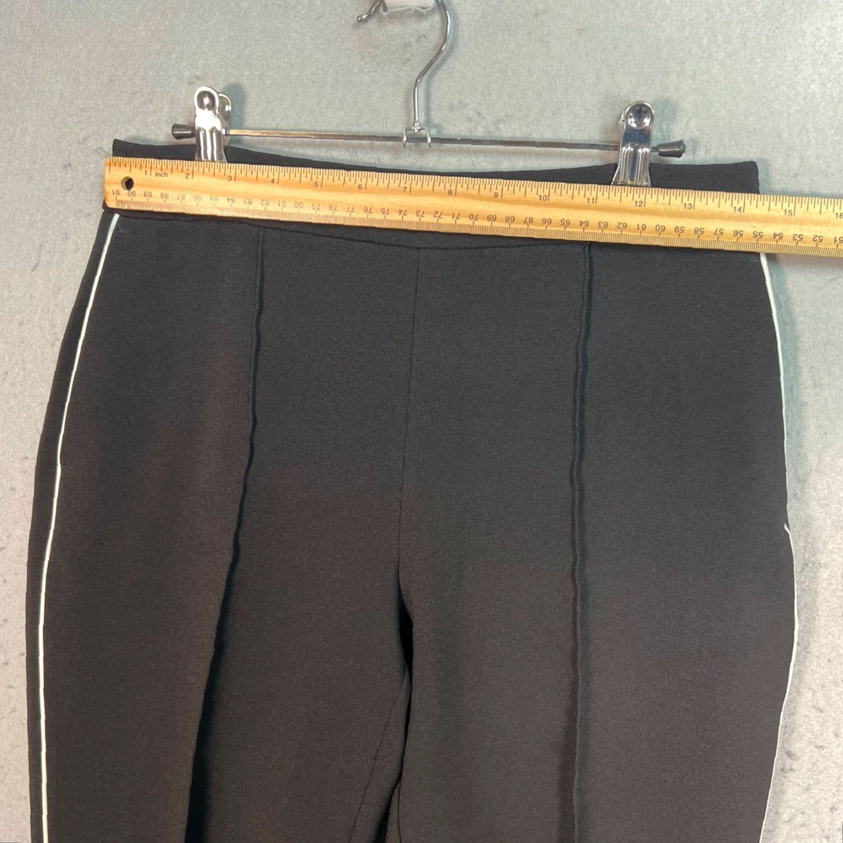 Tory Burch Tory Burch Womens Black Trousers Size 2 With White Side Stripes Raw Hem Pants Dress Pants Womens 2 Black Stripes Side Raw Hem Size ONE SIZE - 6 Thumbnail